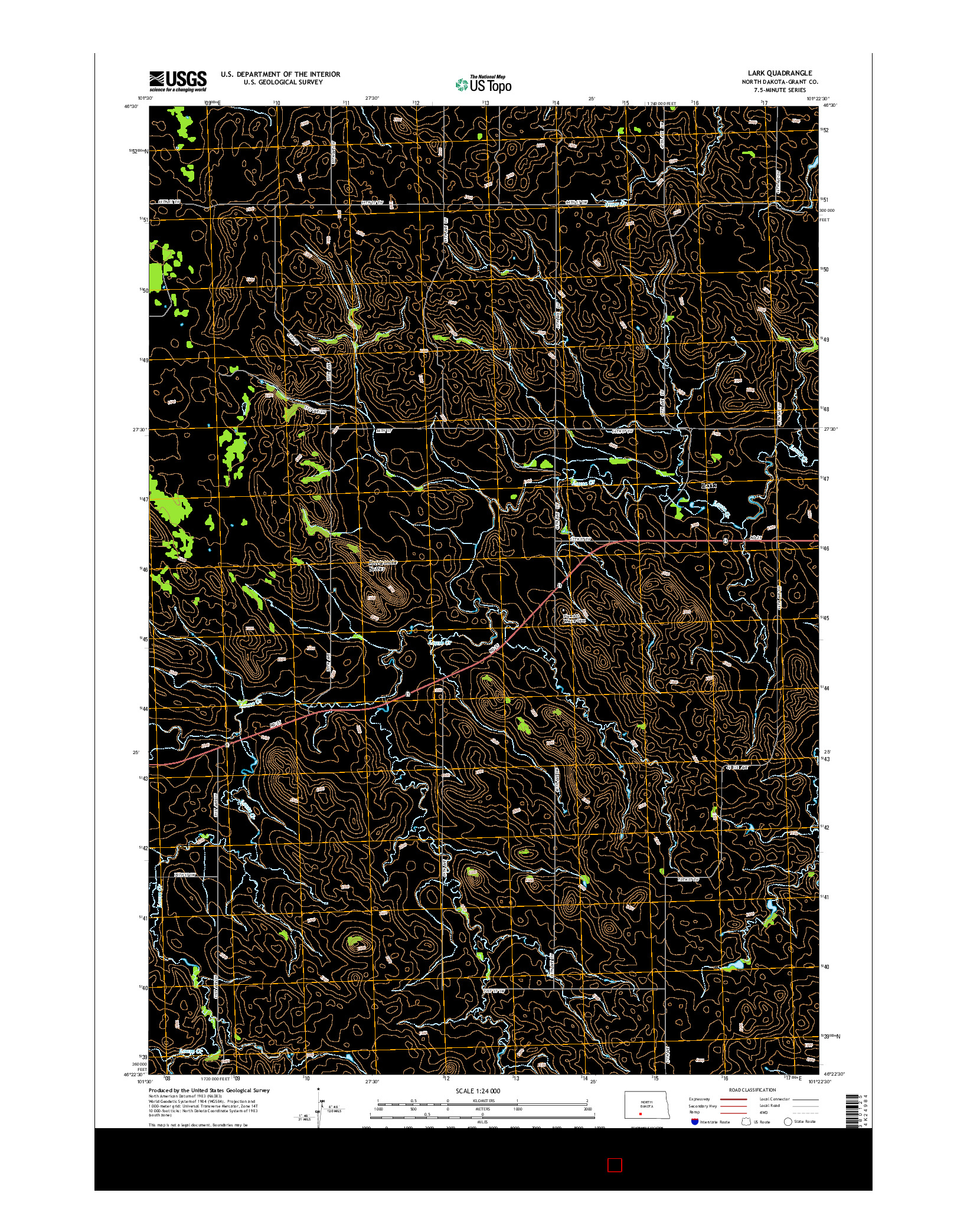 USGS US TOPO 7.5-MINUTE MAP FOR LARK, ND 2014