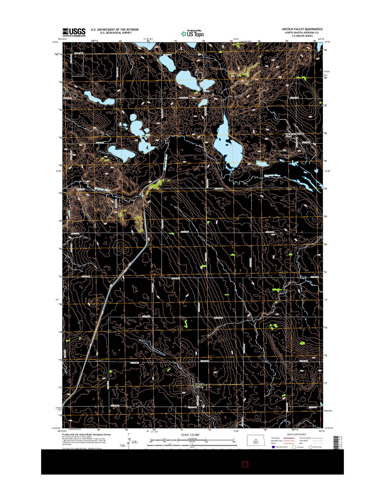USGS US TOPO 7.5-MINUTE MAP FOR LINCOLN VALLEY, ND 2014