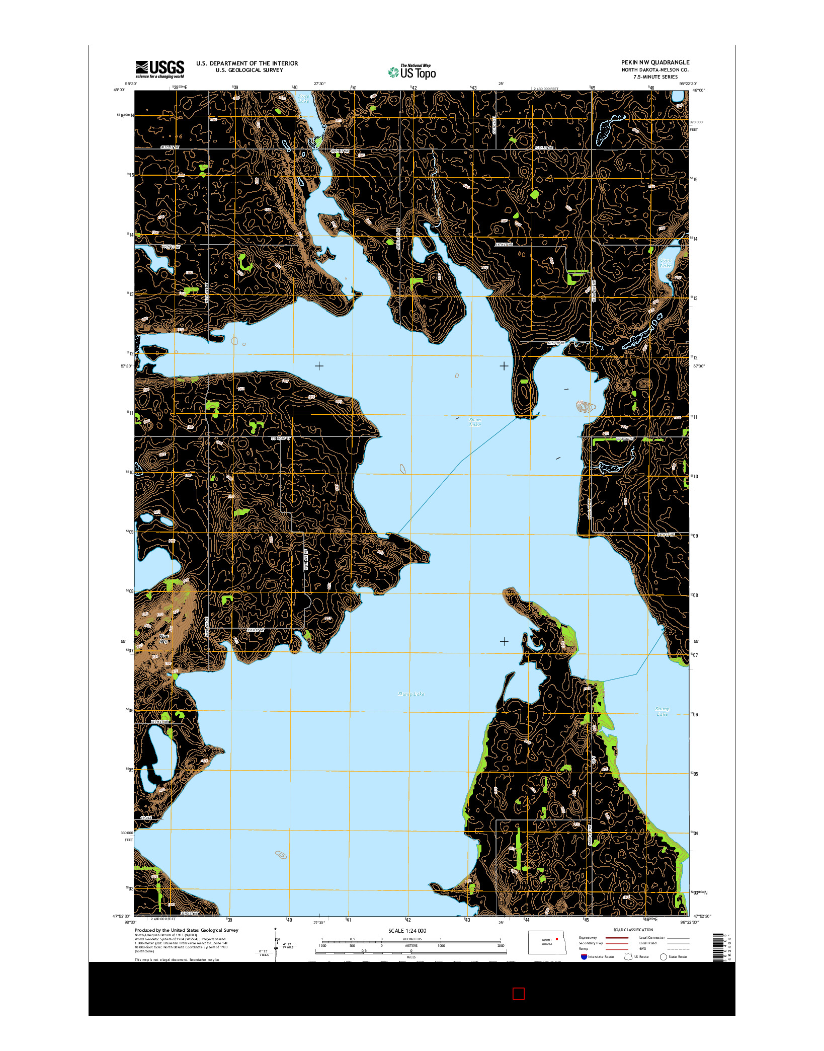 USGS US TOPO 7.5-MINUTE MAP FOR PEKIN NW, ND 2014