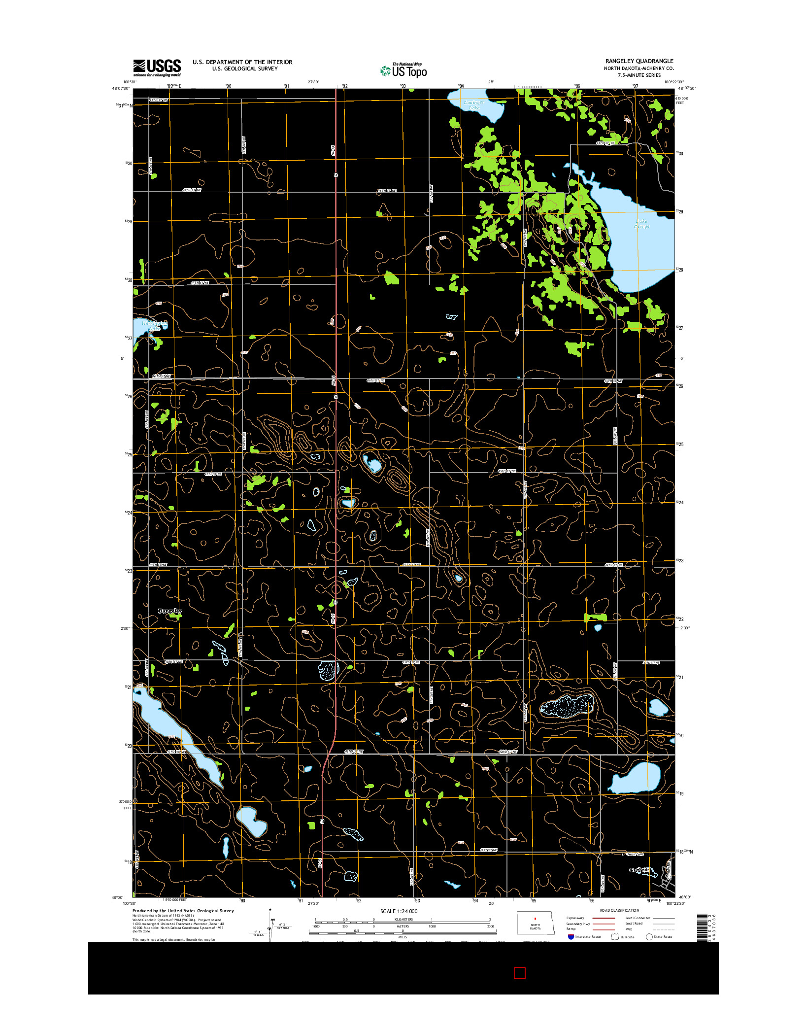 USGS US TOPO 7.5-MINUTE MAP FOR RANGELEY, ND 2014