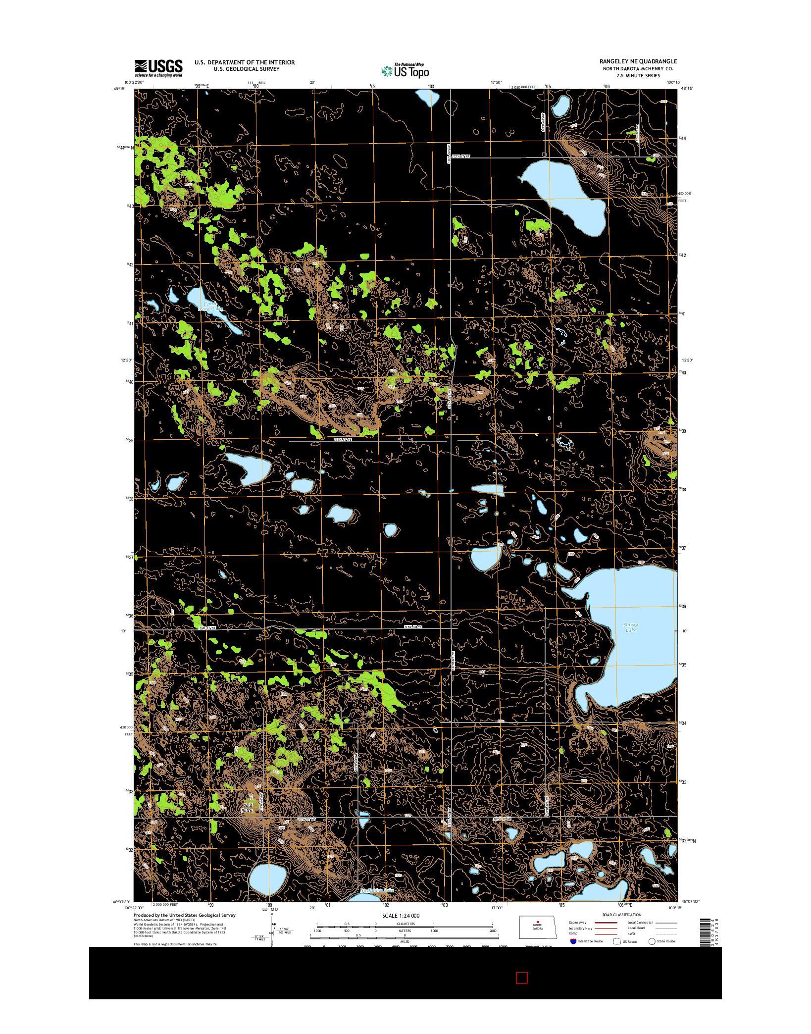 USGS US TOPO 7.5-MINUTE MAP FOR RANGELEY NE, ND 2014