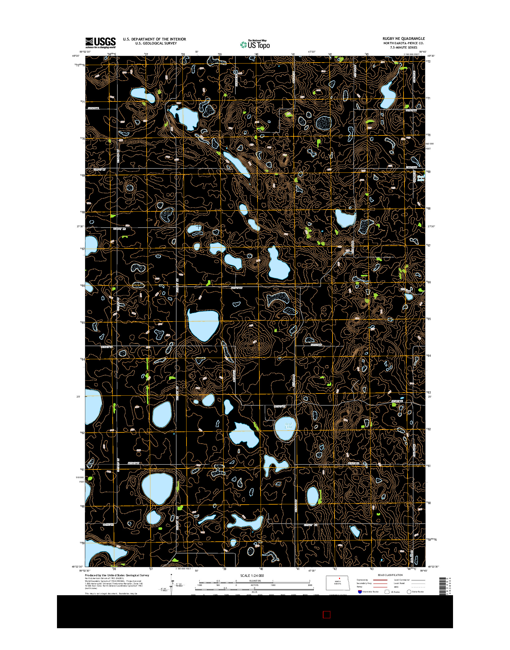 USGS US TOPO 7.5-MINUTE MAP FOR RUGBY NE, ND 2014