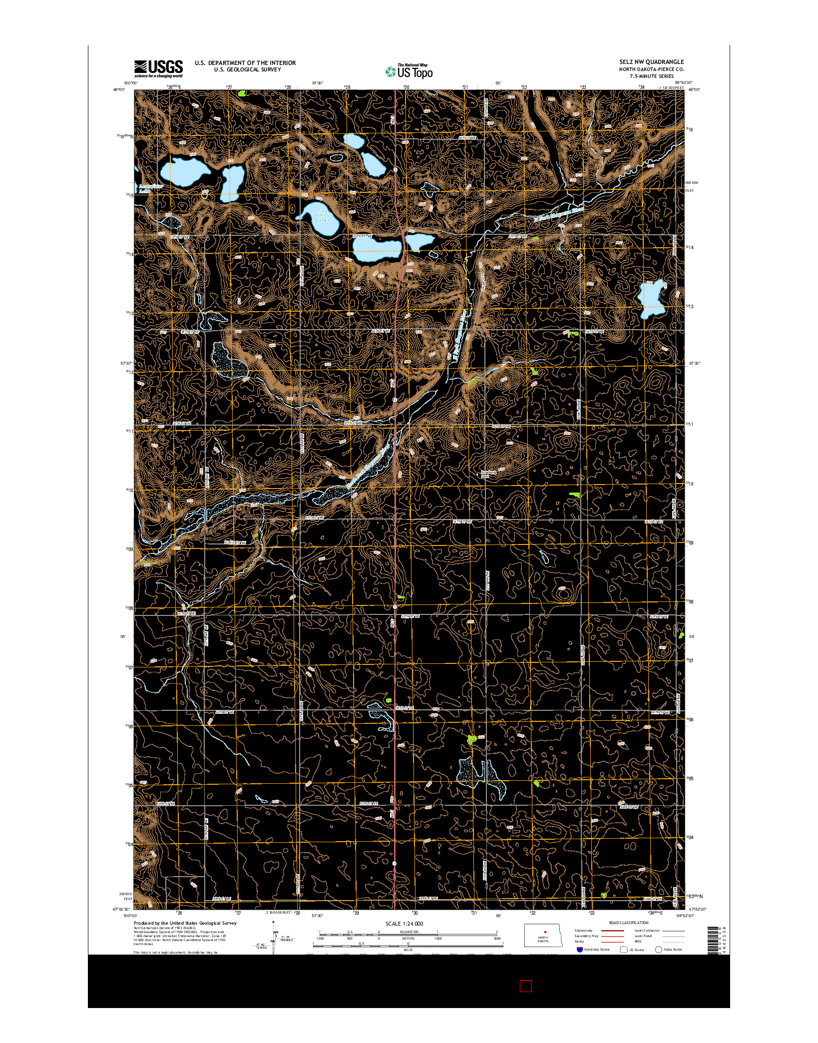 USGS US TOPO 7.5-MINUTE MAP FOR SELZ NW, ND 2014