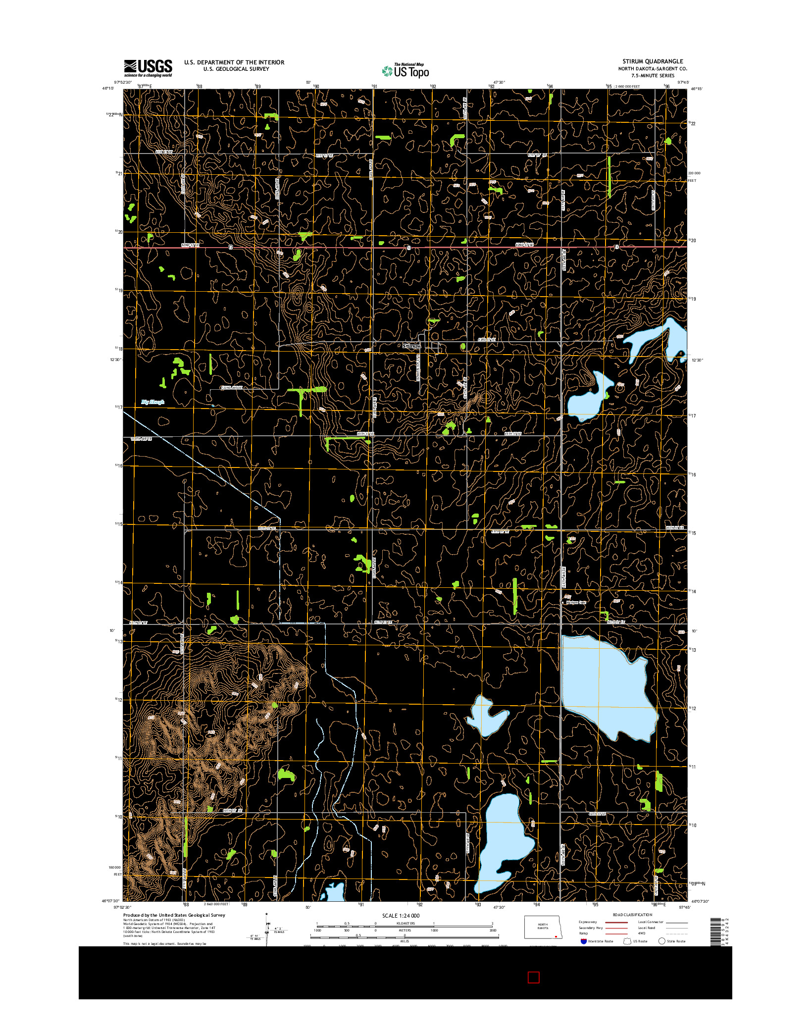 USGS US TOPO 7.5-MINUTE MAP FOR STIRUM, ND 2014