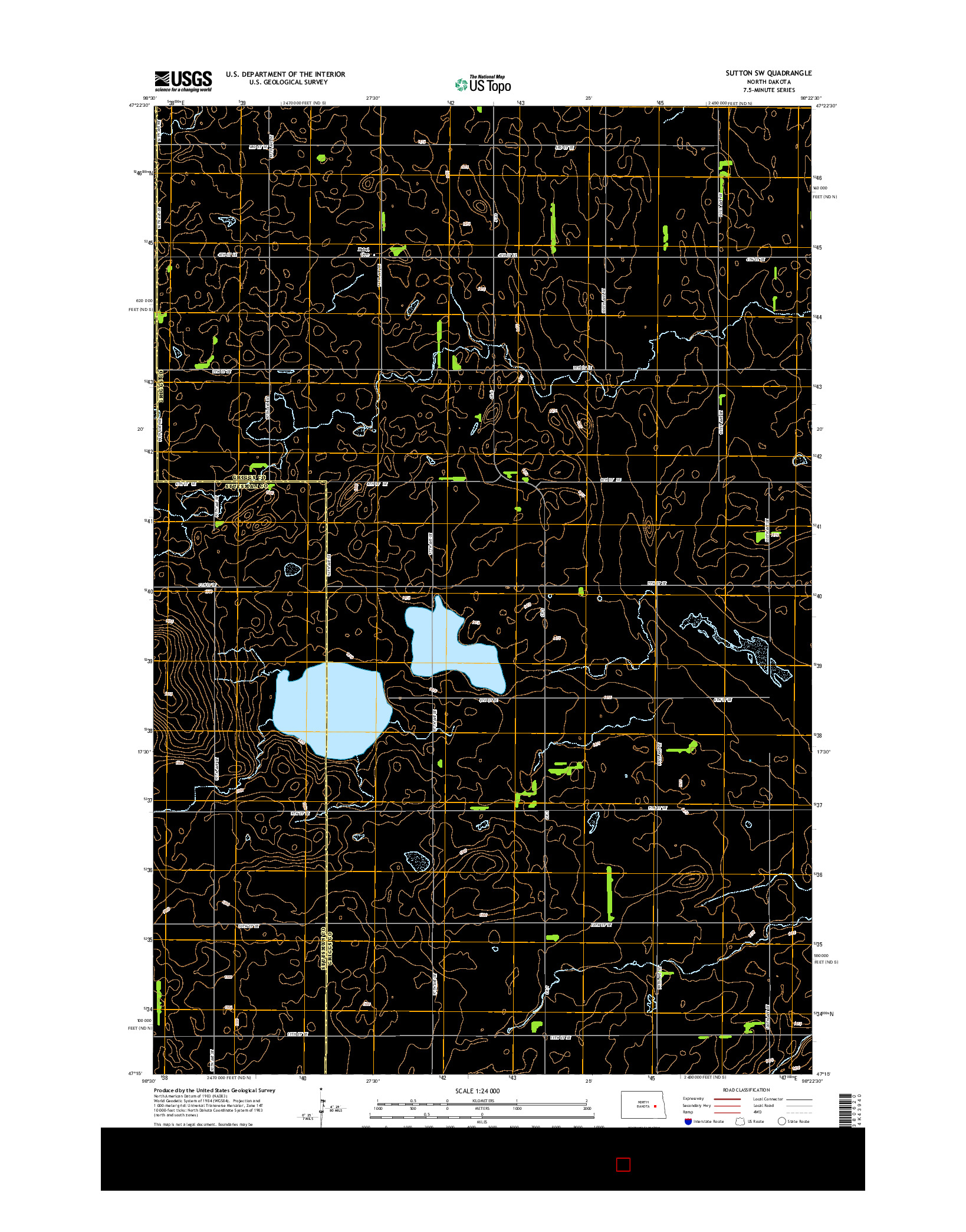 USGS US TOPO 7.5-MINUTE MAP FOR SUTTON SW, ND 2014