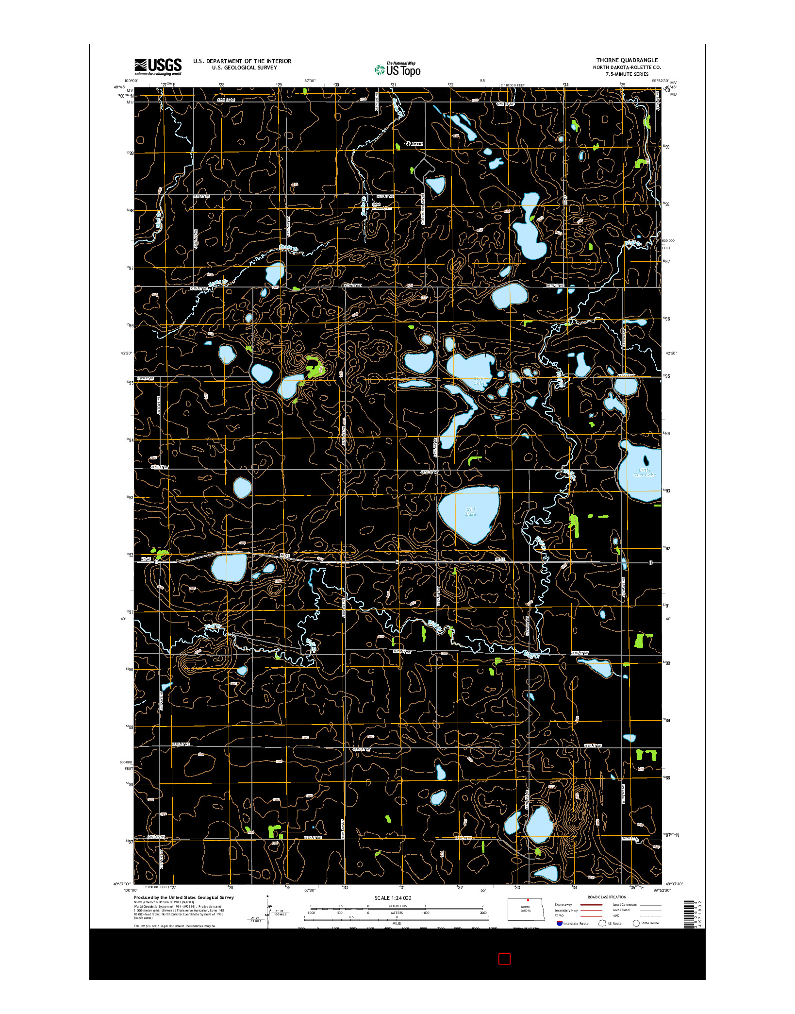 USGS US TOPO 7.5-MINUTE MAP FOR THORNE, ND 2014