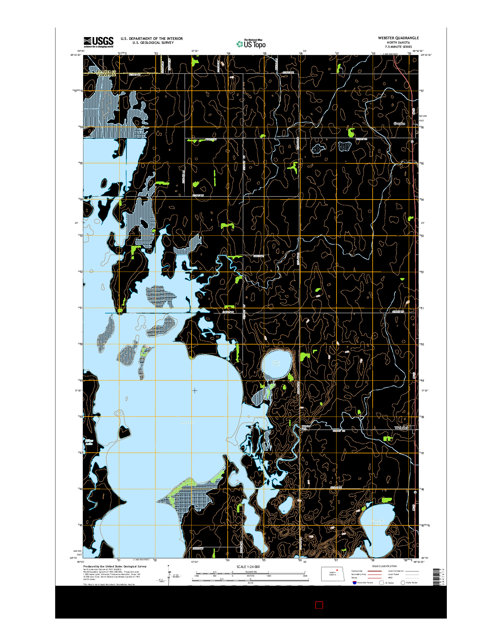 USGS US TOPO 7.5-MINUTE MAP FOR WEBSTER, ND 2014