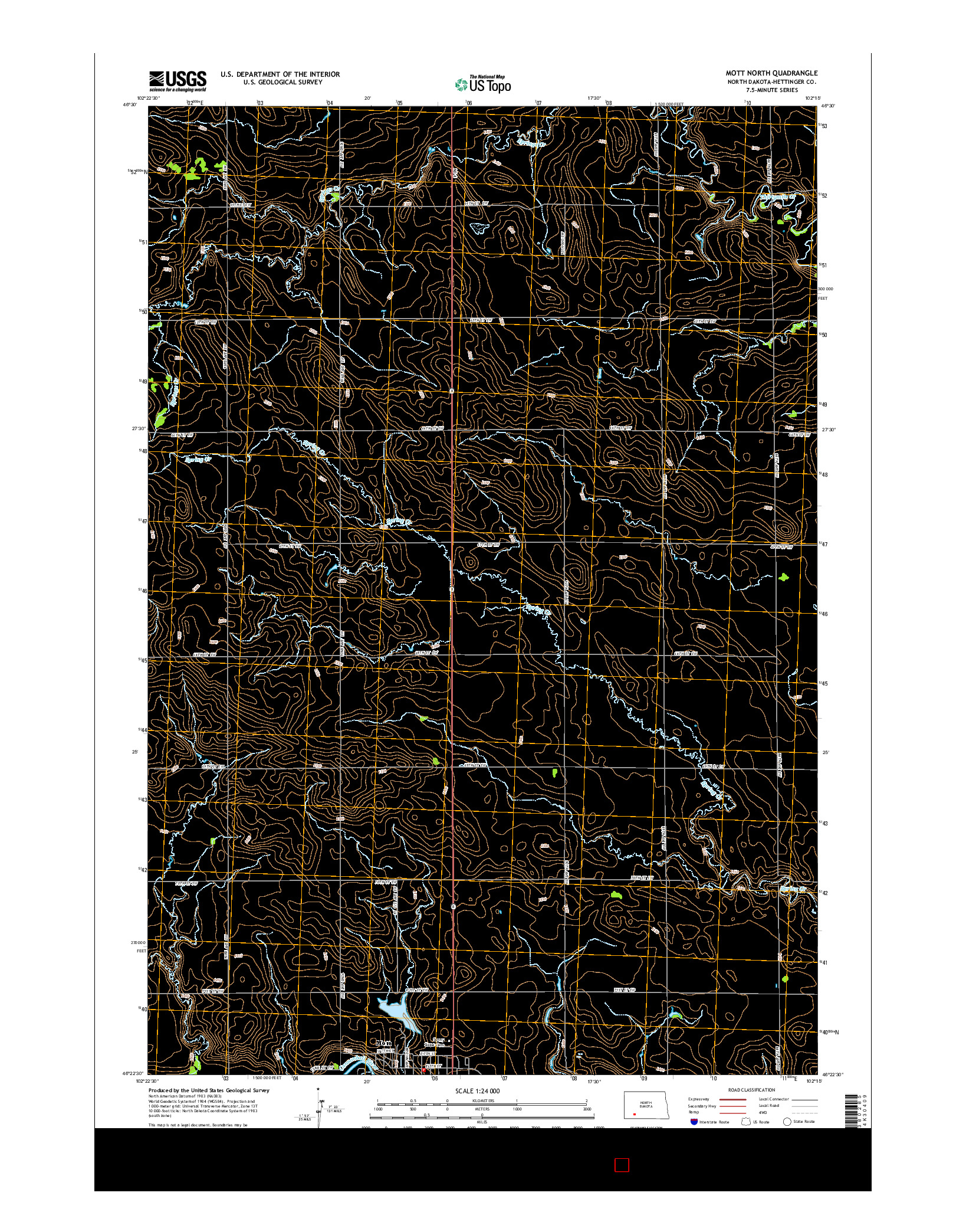 USGS US TOPO 7.5-MINUTE MAP FOR MOTT NORTH, ND 2014