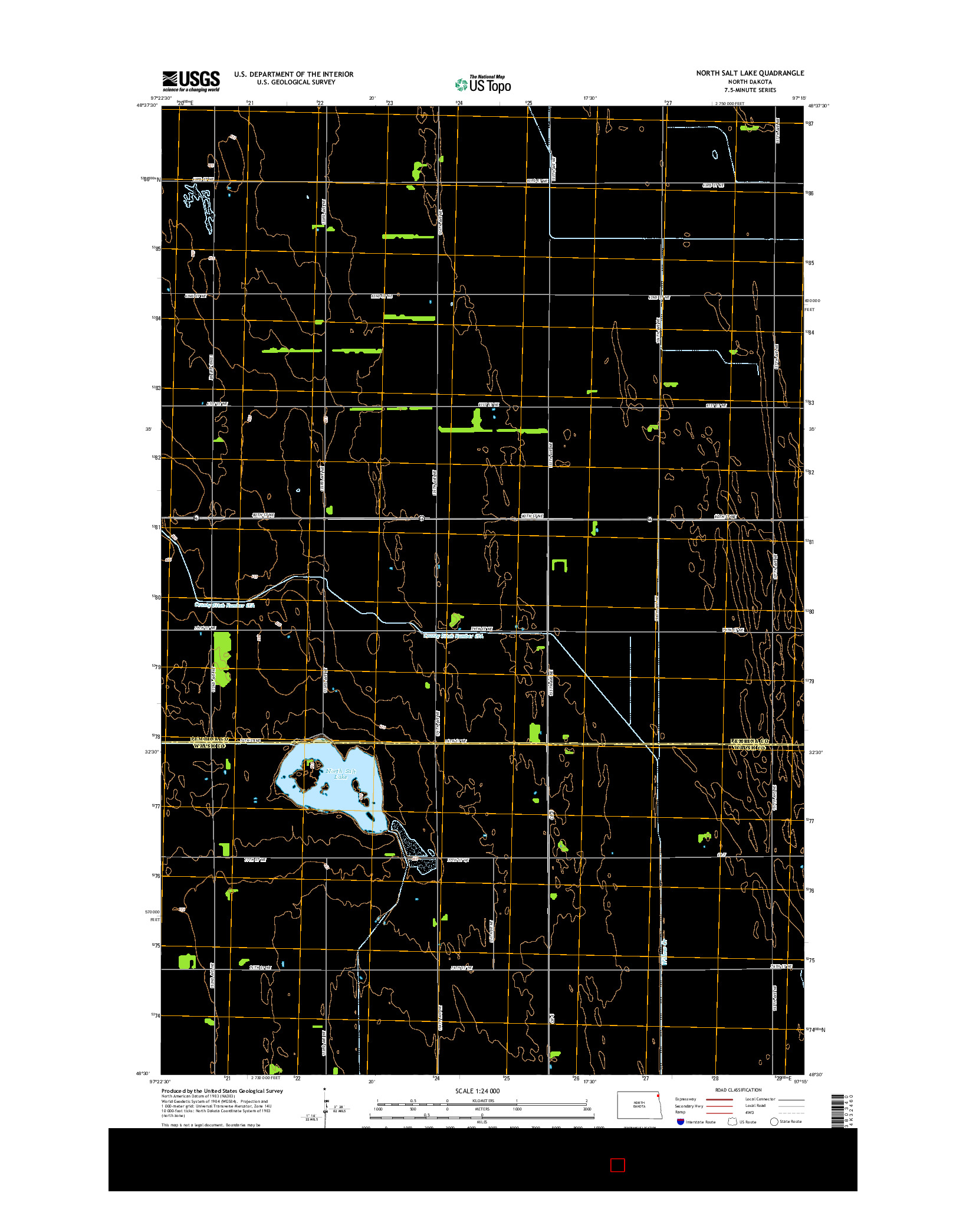 USGS US TOPO 7.5-MINUTE MAP FOR NORTH SALT LAKE, ND 2014