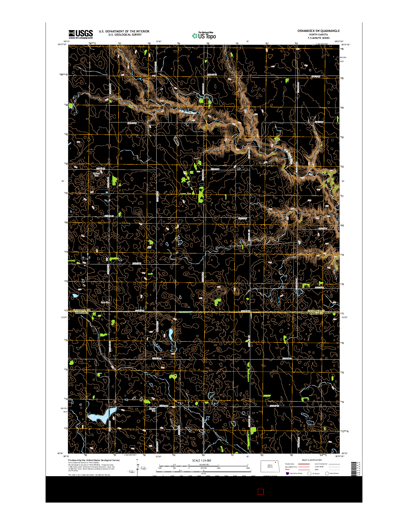 USGS US TOPO 7.5-MINUTE MAP FOR OSNABROCK SW, ND 2014