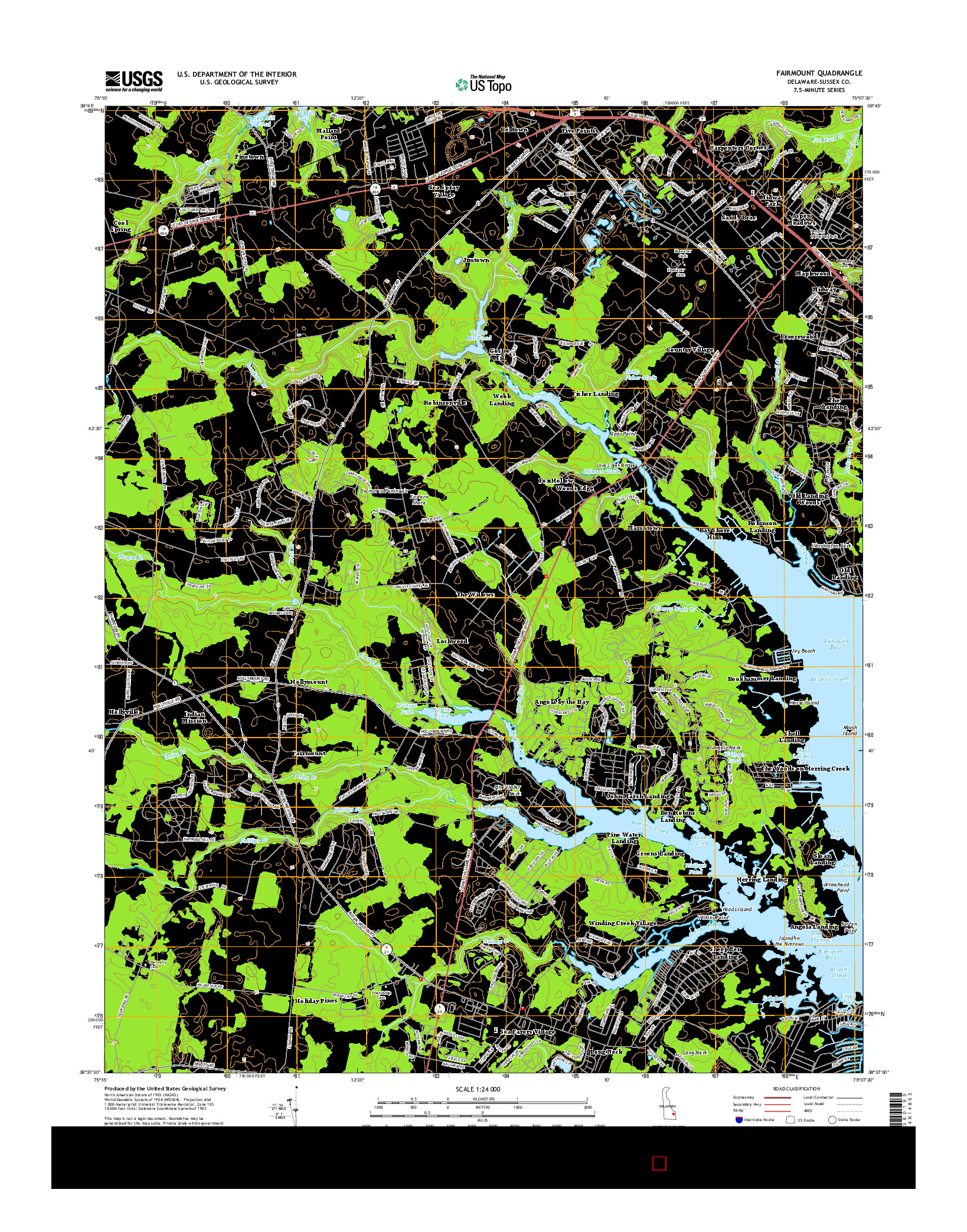 USGS US TOPO 7.5-MINUTE MAP FOR FAIRMOUNT, DE 2014