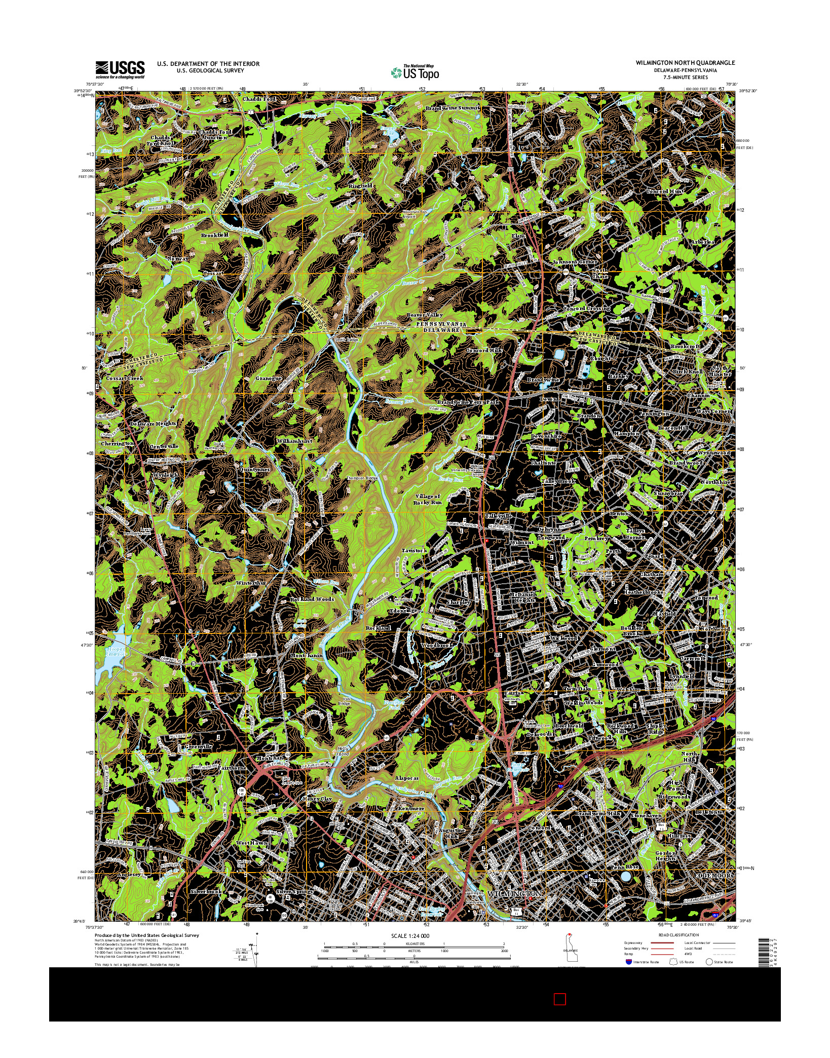 USGS US TOPO 7.5-MINUTE MAP FOR WILMINGTON NORTH, DE-PA 2014