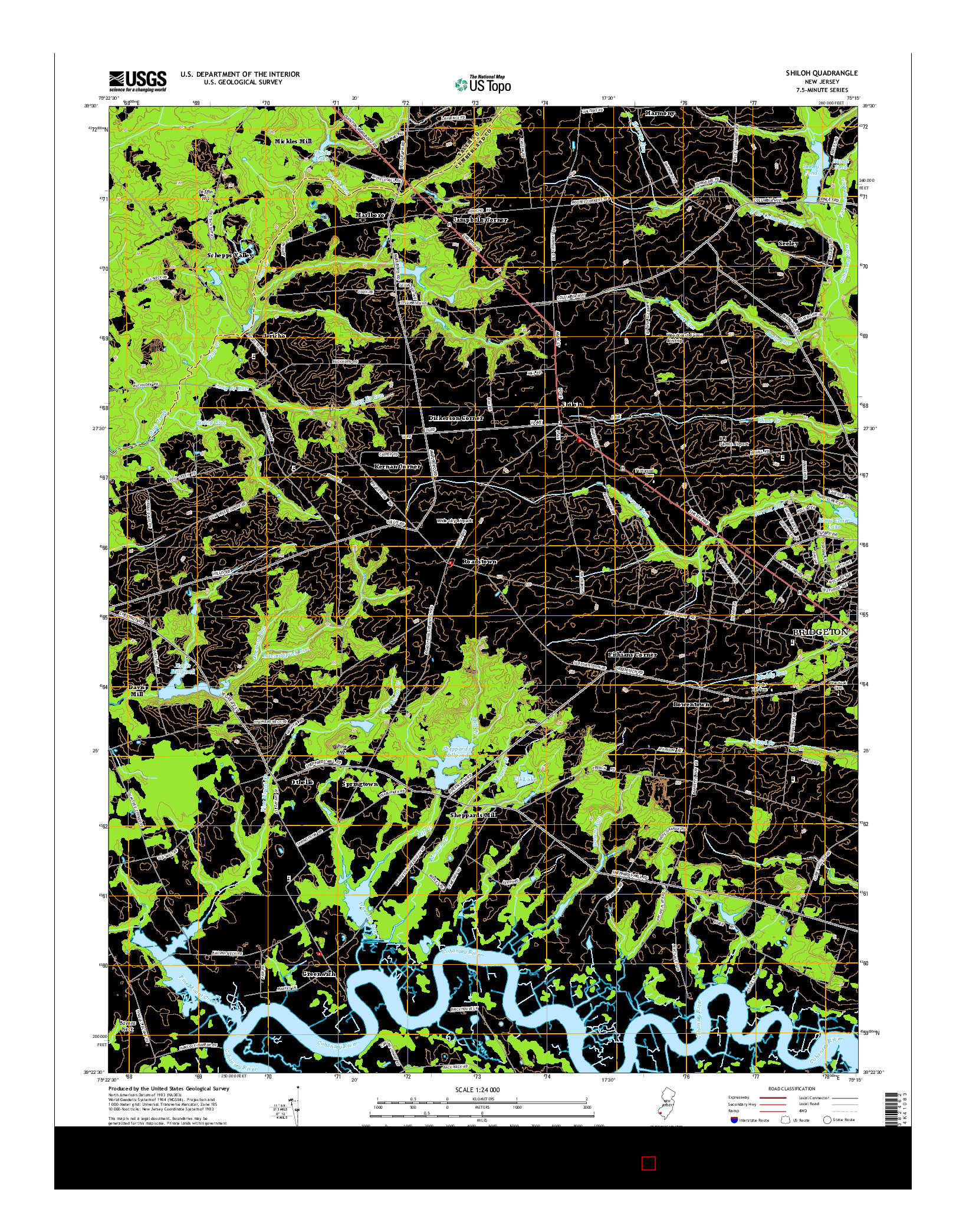 USGS US TOPO 7.5-MINUTE MAP FOR SHILOH, NJ 2014