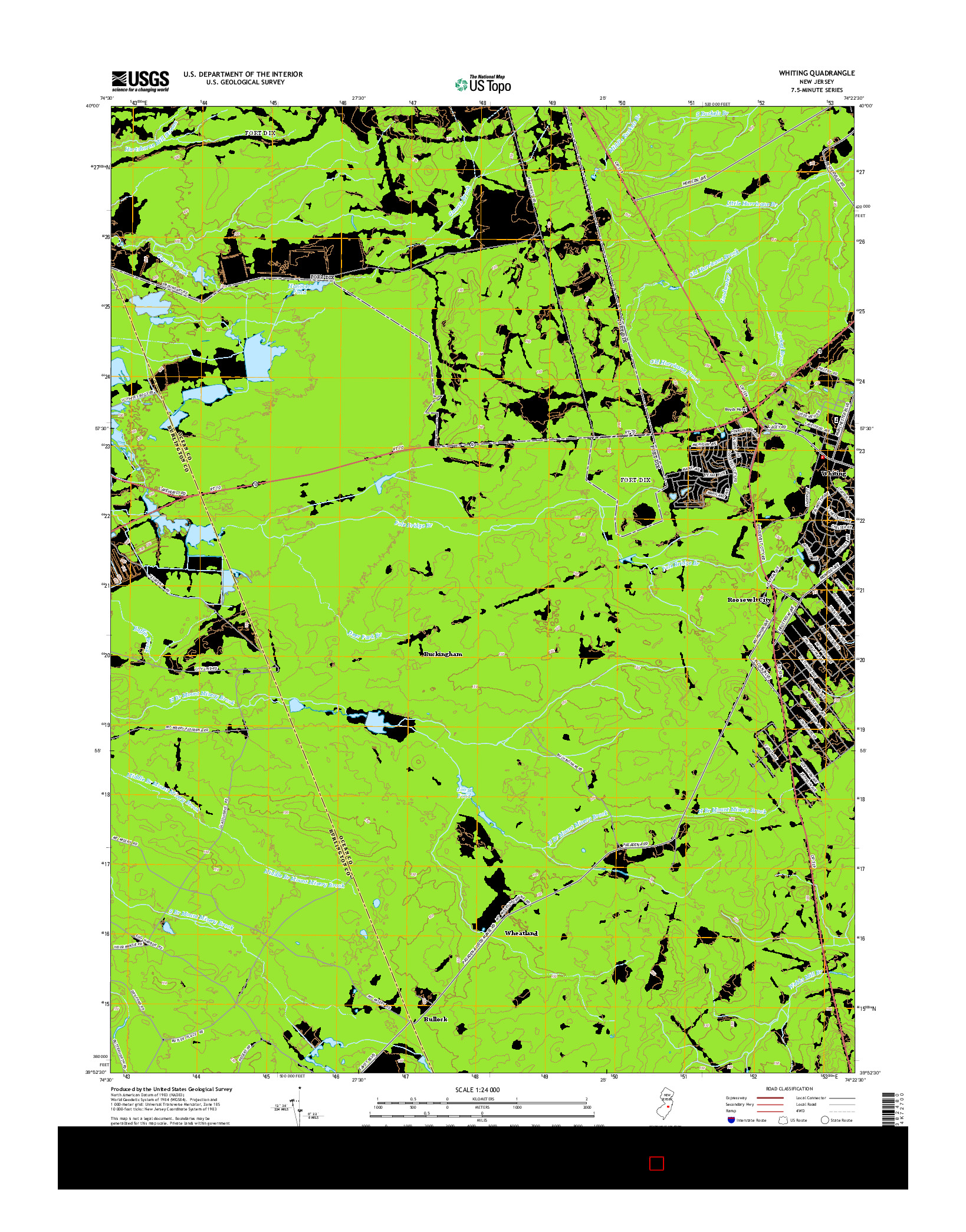 USGS US TOPO 7.5-MINUTE MAP FOR WHITING, NJ 2014