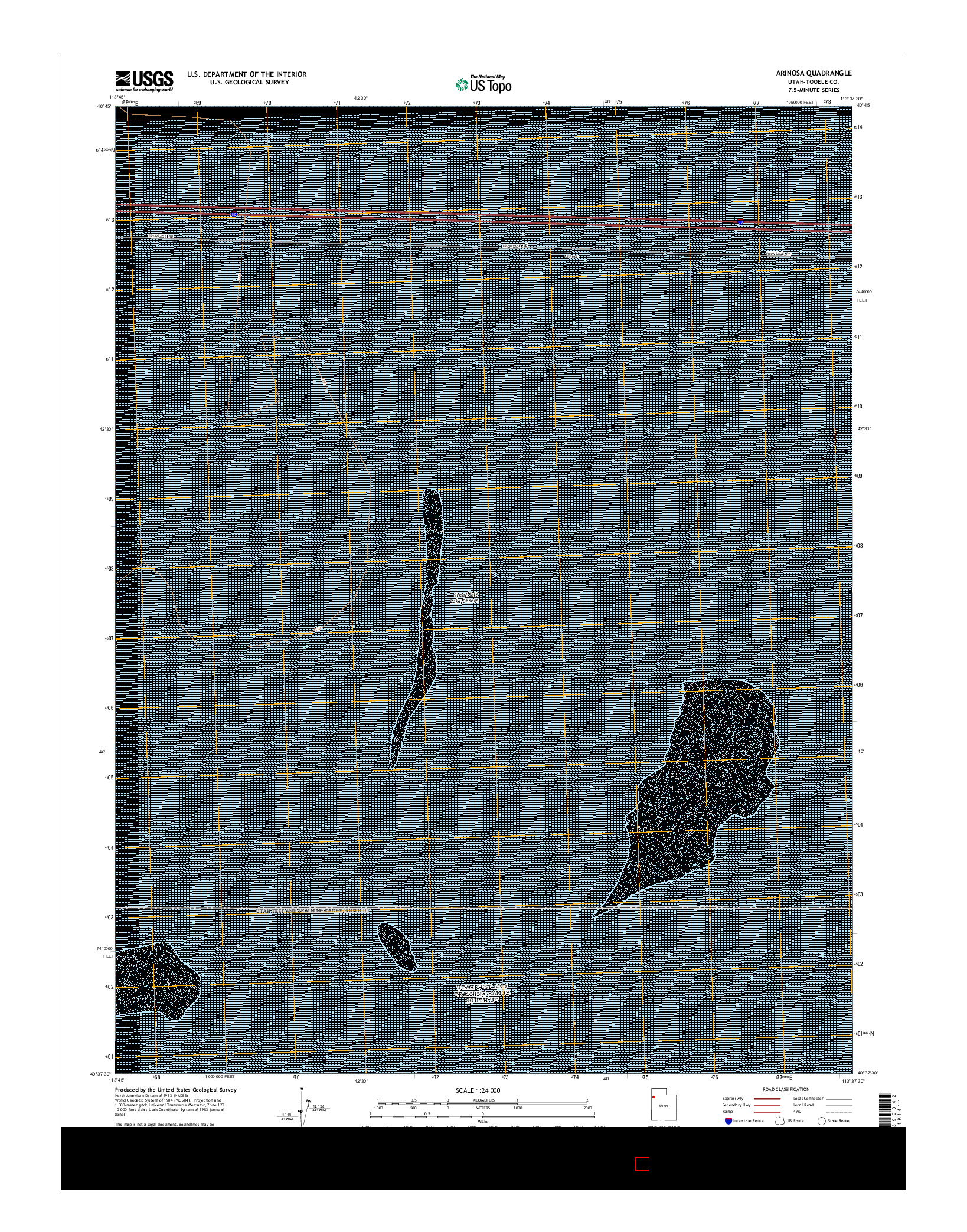 USGS US TOPO 7.5-MINUTE MAP FOR ARINOSA, UT 2014