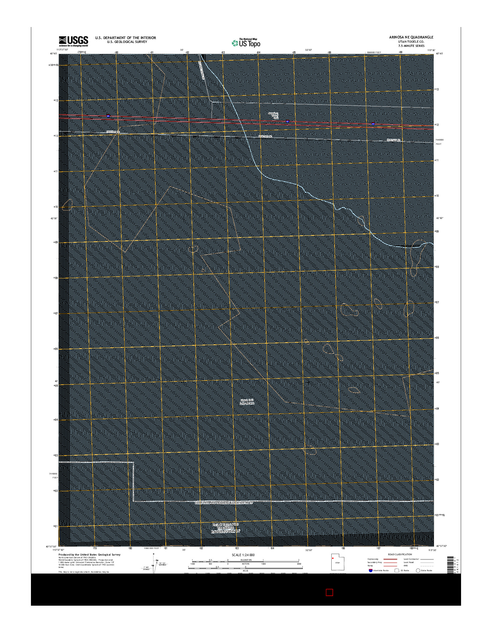 USGS US TOPO 7.5-MINUTE MAP FOR ARINOSA NE, UT 2014