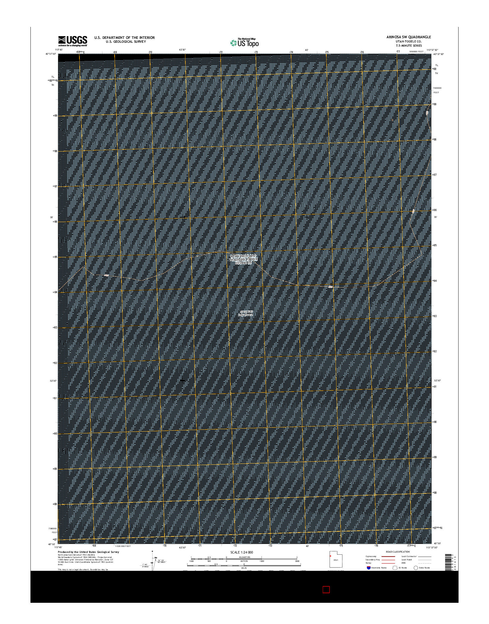 USGS US TOPO 7.5-MINUTE MAP FOR ARINOSA SW, UT 2014