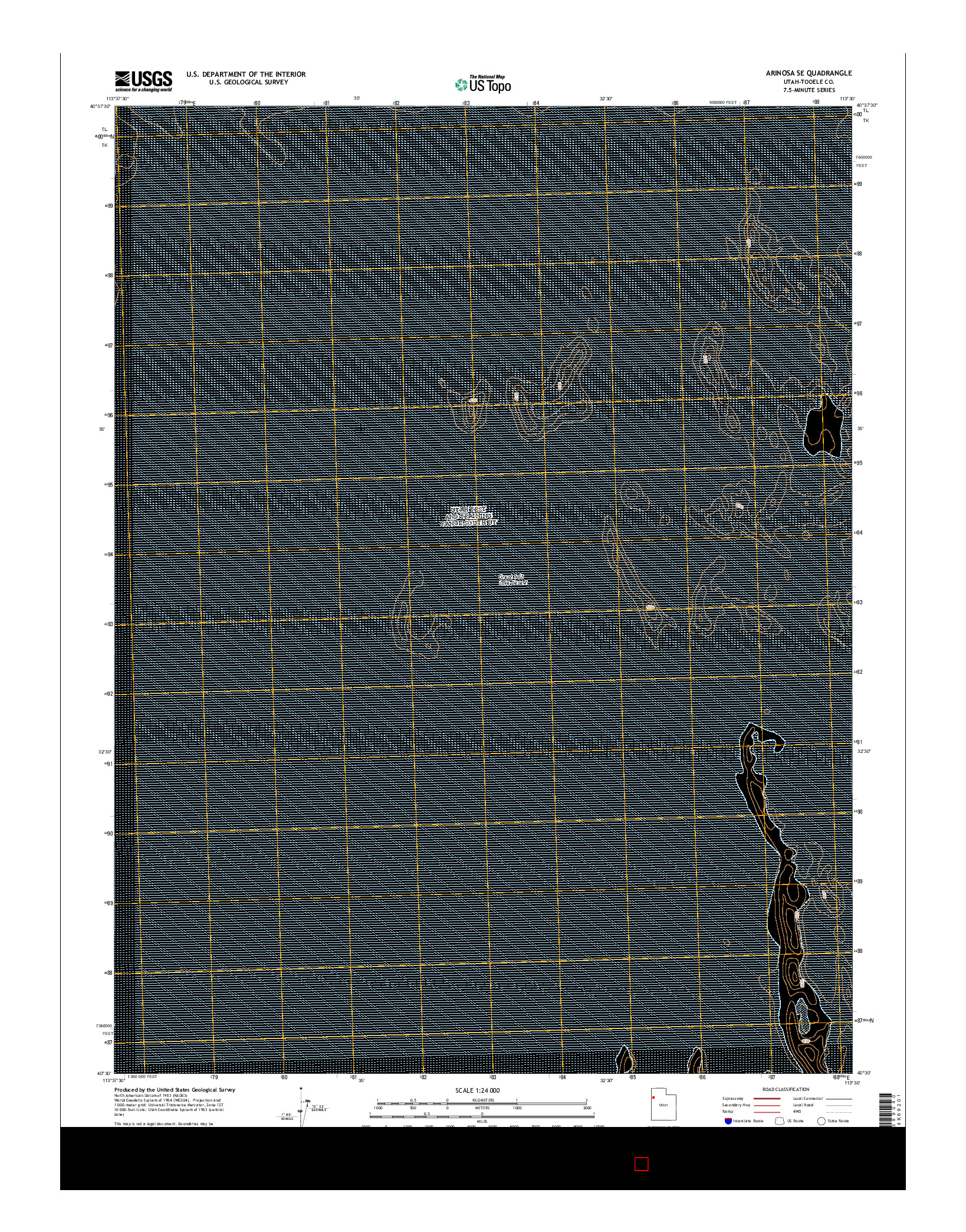 USGS US TOPO 7.5-MINUTE MAP FOR ARINOSA SE, UT 2014