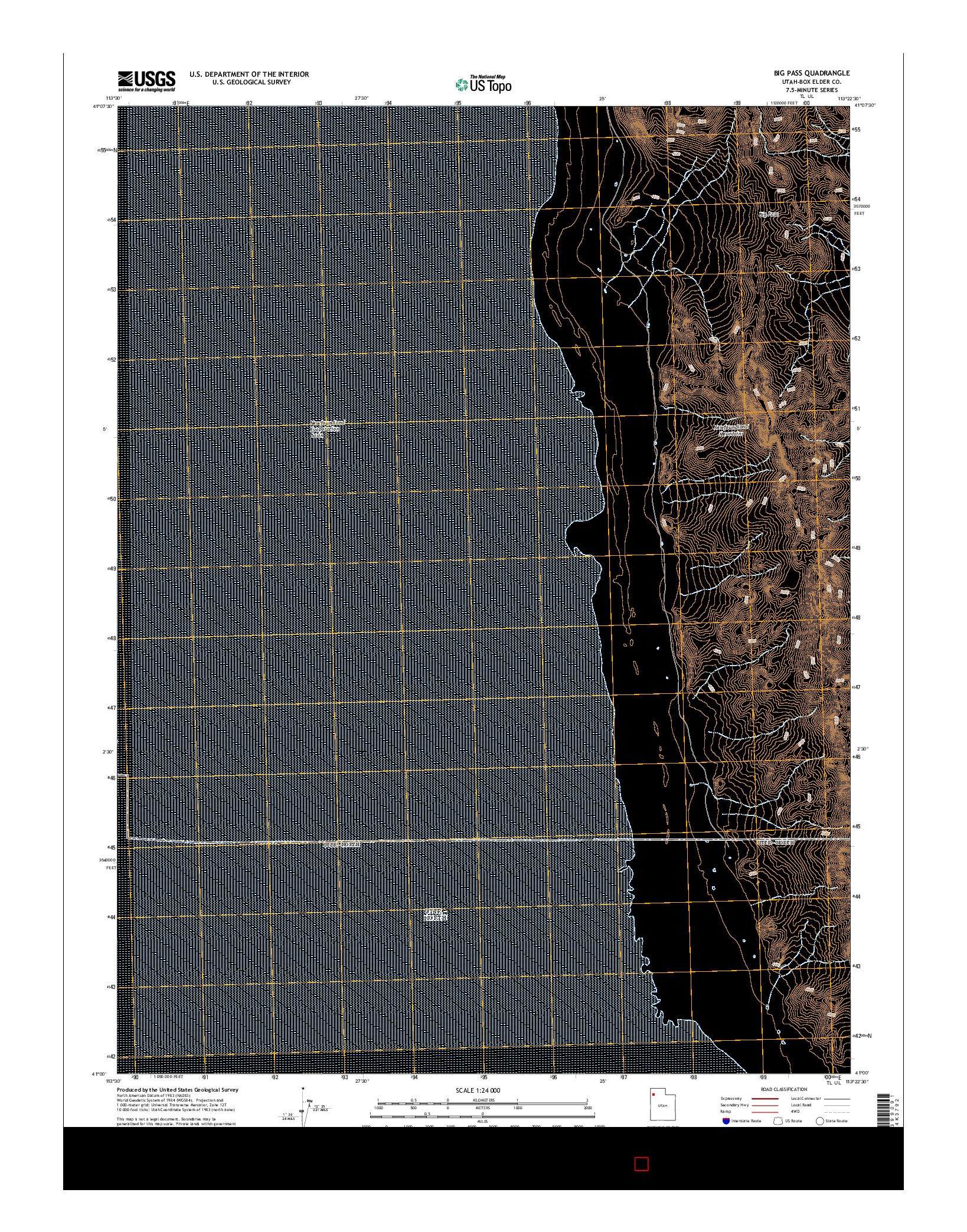 USGS US TOPO 7.5-MINUTE MAP FOR BIG PASS, UT 2014