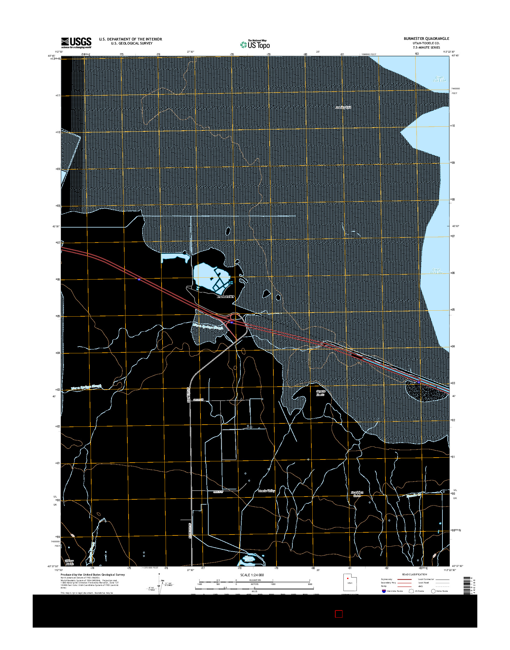 USGS US TOPO 7.5-MINUTE MAP FOR BURMESTER, UT 2014