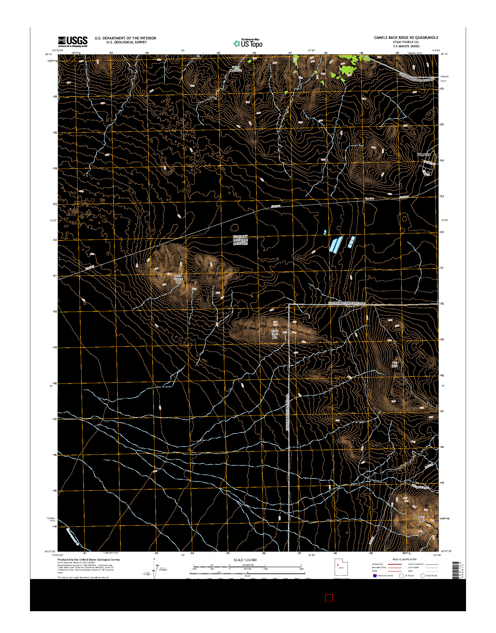 USGS US TOPO 7.5-MINUTE MAP FOR CAMELS BACK RIDGE NE, UT 2014