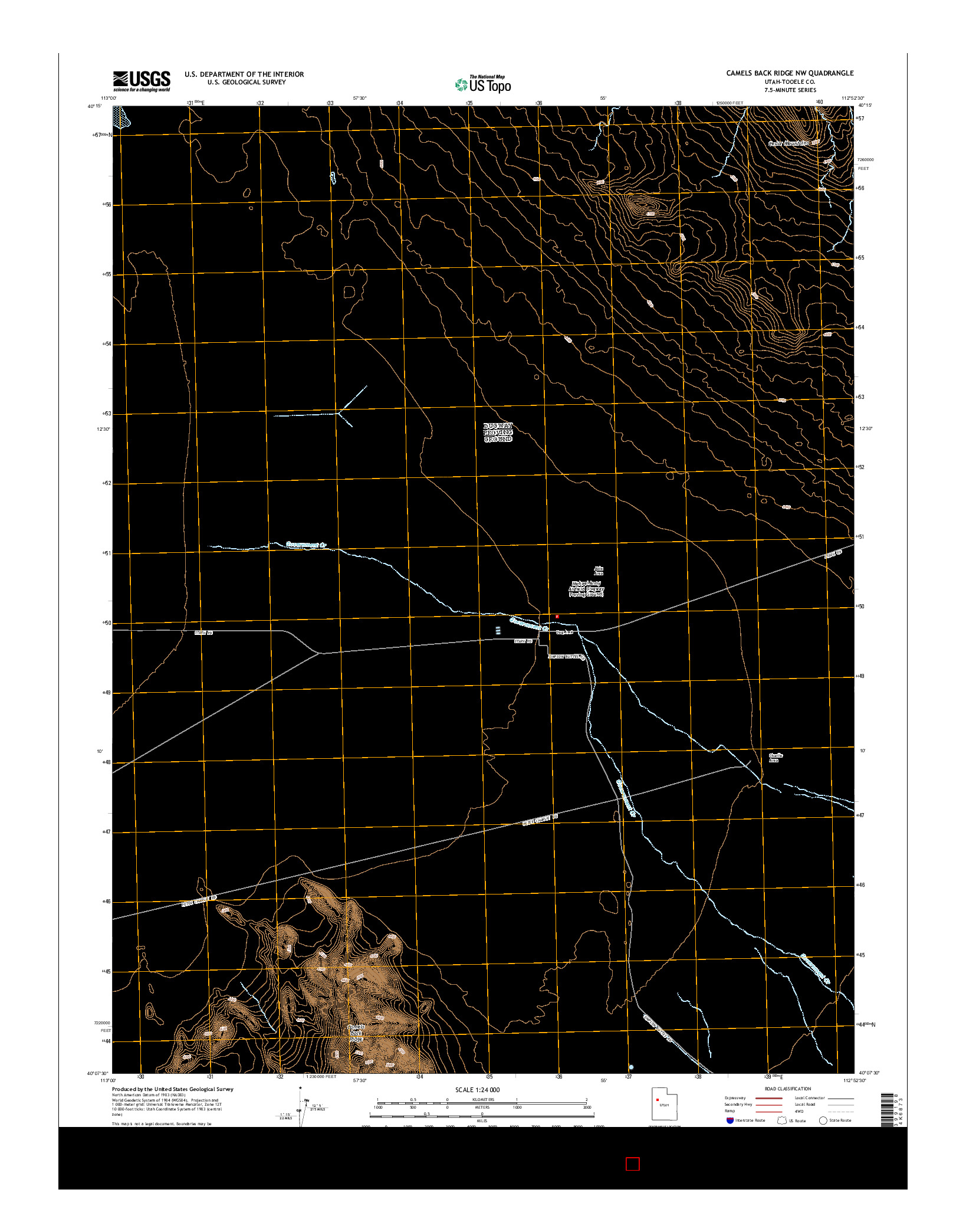 USGS US TOPO 7.5-MINUTE MAP FOR CAMELS BACK RIDGE NW, UT 2014