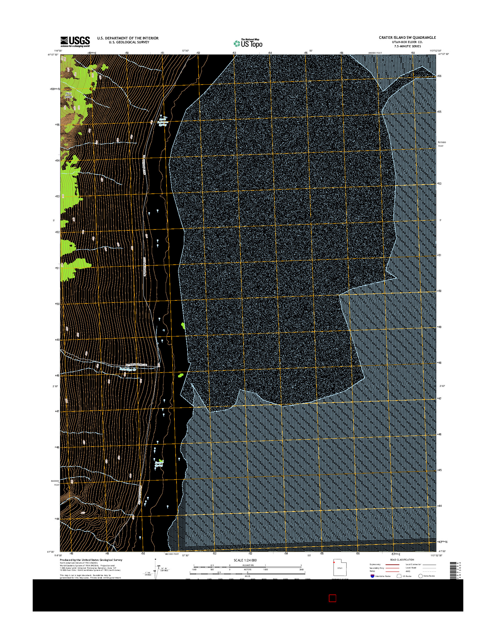 USGS US TOPO 7.5-MINUTE MAP FOR CRATER ISLAND SW, UT 2014