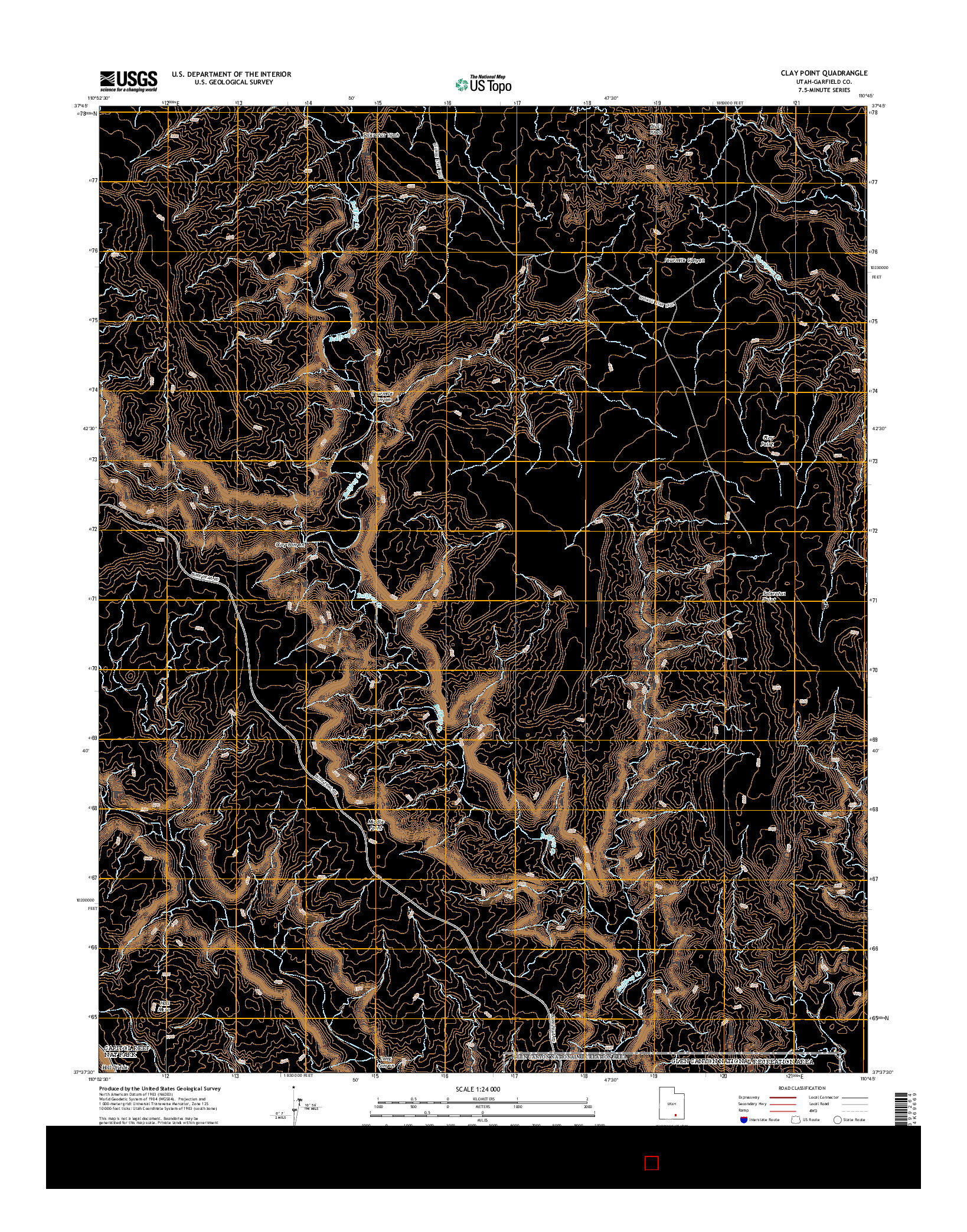 USGS US TOPO 7.5-MINUTE MAP FOR CLAY POINT, UT 2014