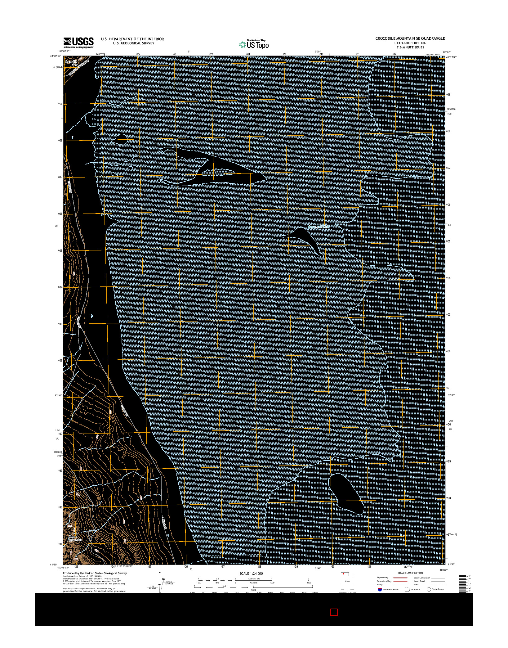 USGS US TOPO 7.5-MINUTE MAP FOR CROCODILE MOUNTAIN SE, UT 2014