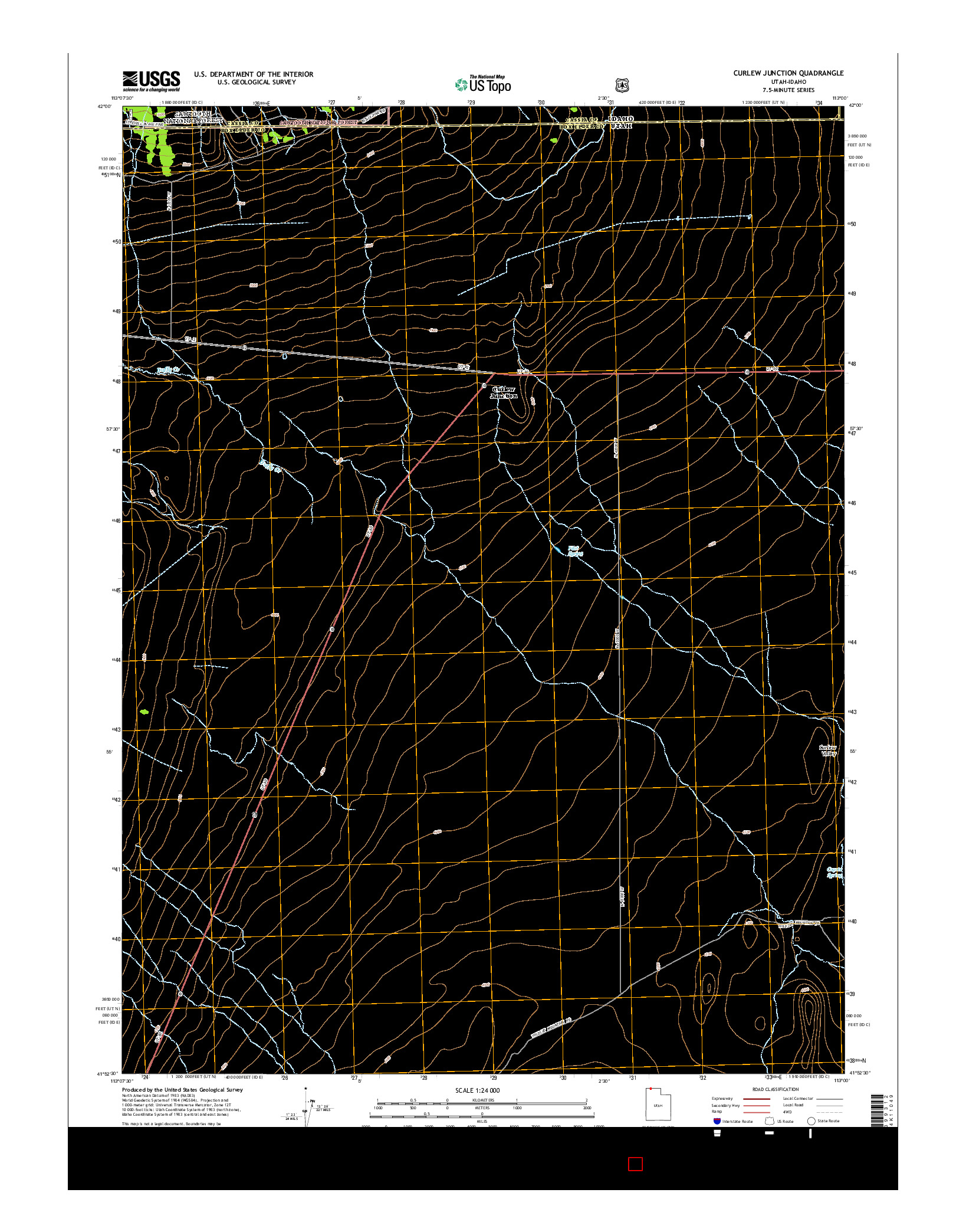 USGS US TOPO 7.5-MINUTE MAP FOR CURLEW JUNCTION, UT-ID 2014