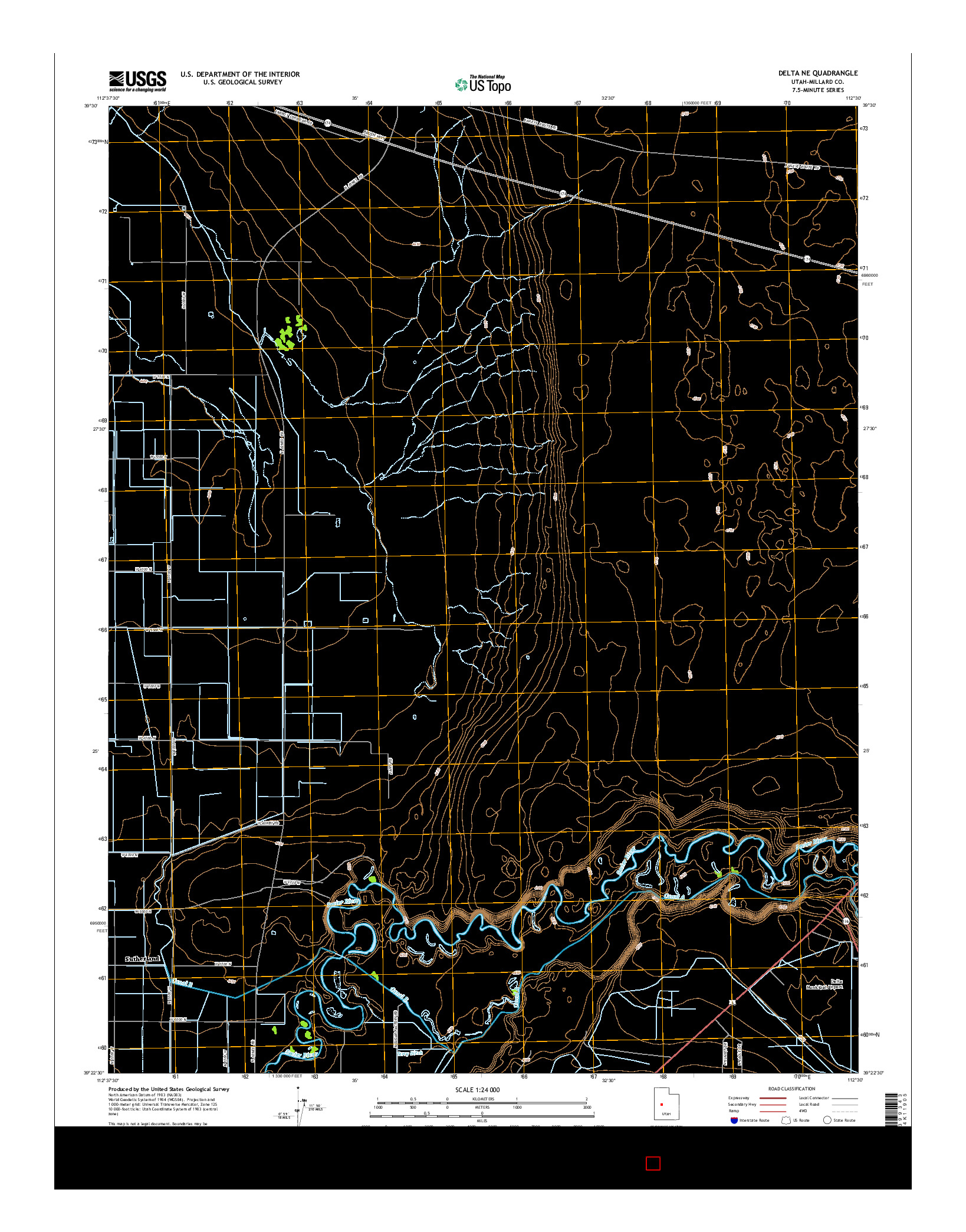 USGS US TOPO 7.5-MINUTE MAP FOR DELTA NE, UT 2014