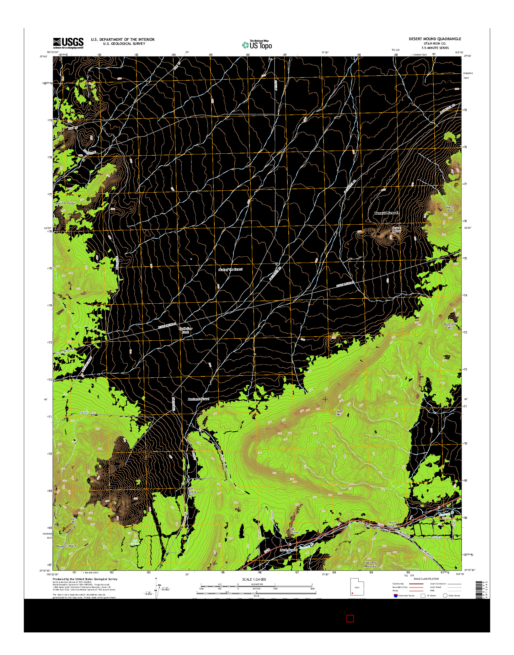USGS US TOPO 7.5-MINUTE MAP FOR DESERT MOUND, UT 2014