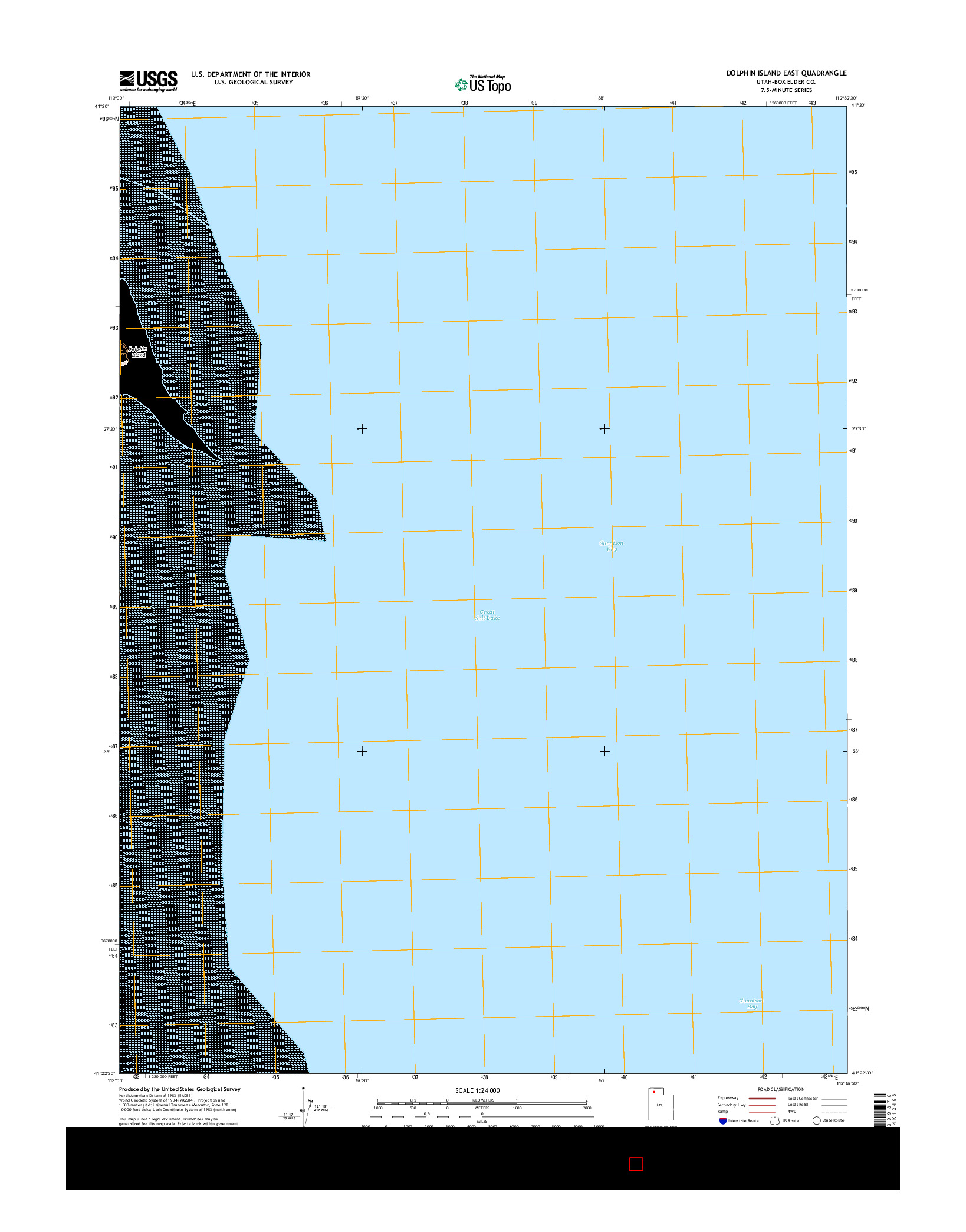 USGS US TOPO 7.5-MINUTE MAP FOR DOLPHIN ISLAND EAST, UT 2014