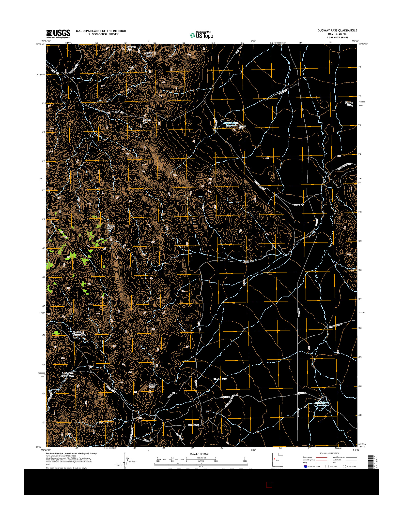 USGS US TOPO 7.5-MINUTE MAP FOR DUGWAY PASS, UT 2014