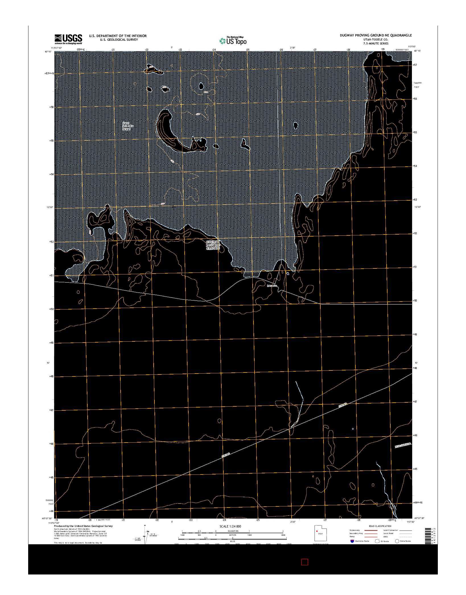 USGS US TOPO 7.5-MINUTE MAP FOR DUGWAY PROVING GROUND NE, UT 2014