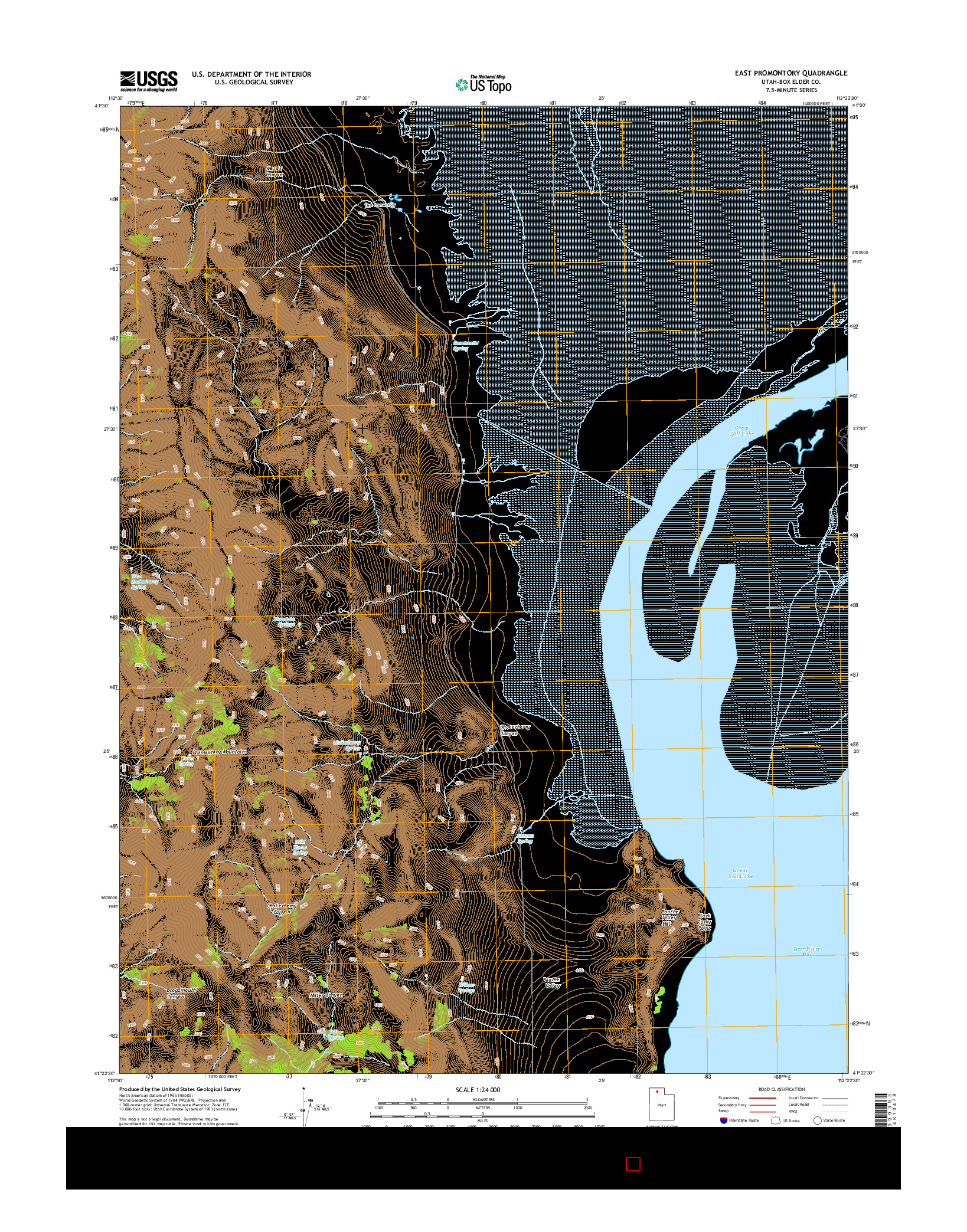 USGS US TOPO 7.5-MINUTE MAP FOR EAST PROMONTORY, UT 2014