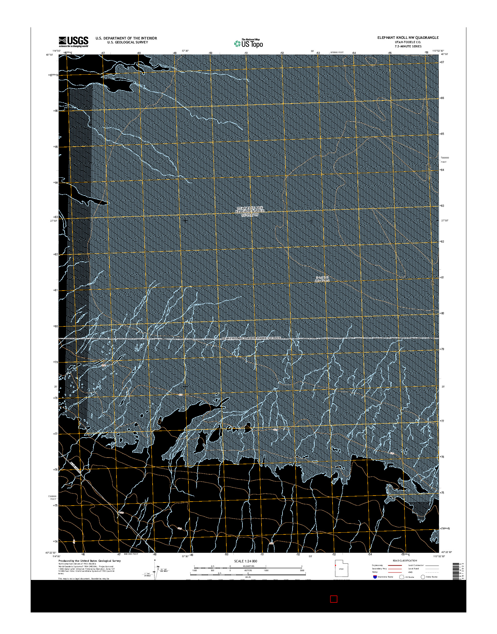 USGS US TOPO 7.5-MINUTE MAP FOR ELEPHANT KNOLL NW, UT 2014