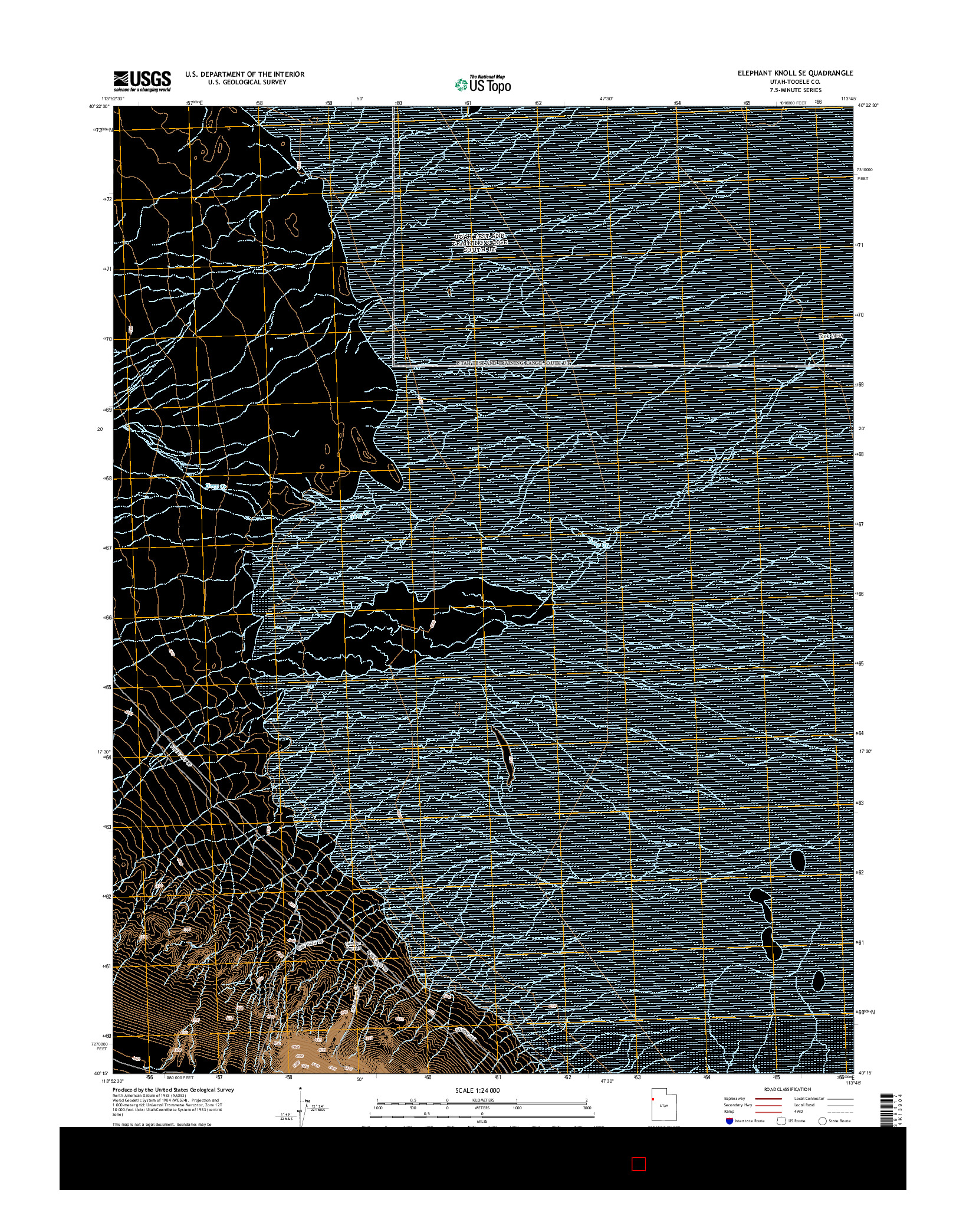 USGS US TOPO 7.5-MINUTE MAP FOR ELEPHANT KNOLL SE, UT 2014