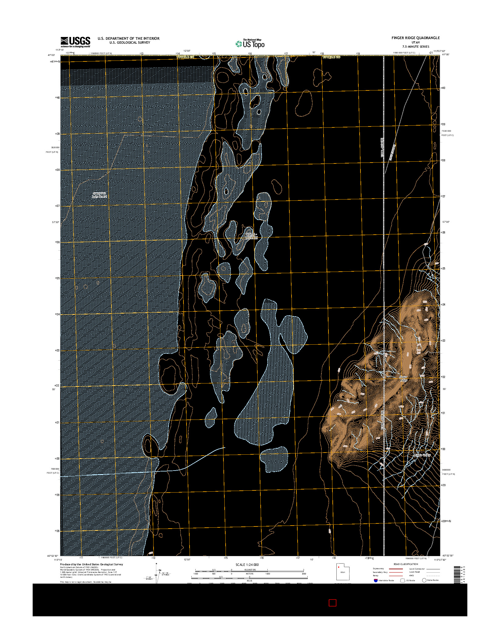 USGS US TOPO 7.5-MINUTE MAP FOR FINGER RIDGE, UT 2014