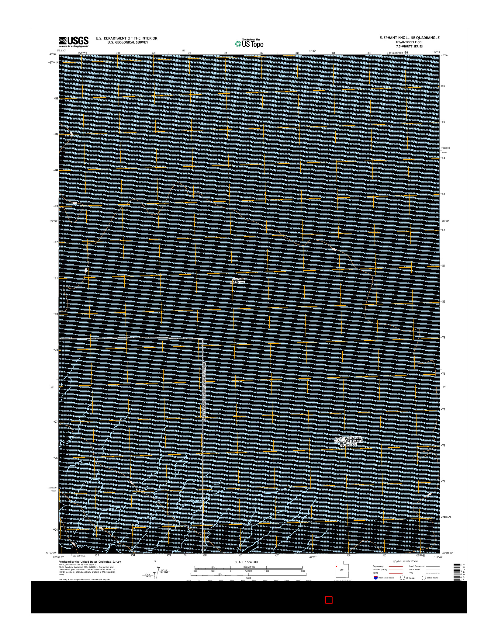 USGS US TOPO 7.5-MINUTE MAP FOR ELEPHANT KNOLL NE, UT 2014