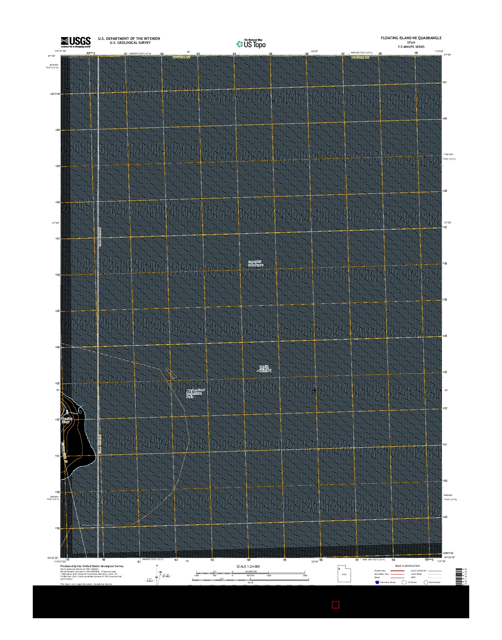 USGS US TOPO 7.5-MINUTE MAP FOR FLOATING ISLAND NE, UT 2014