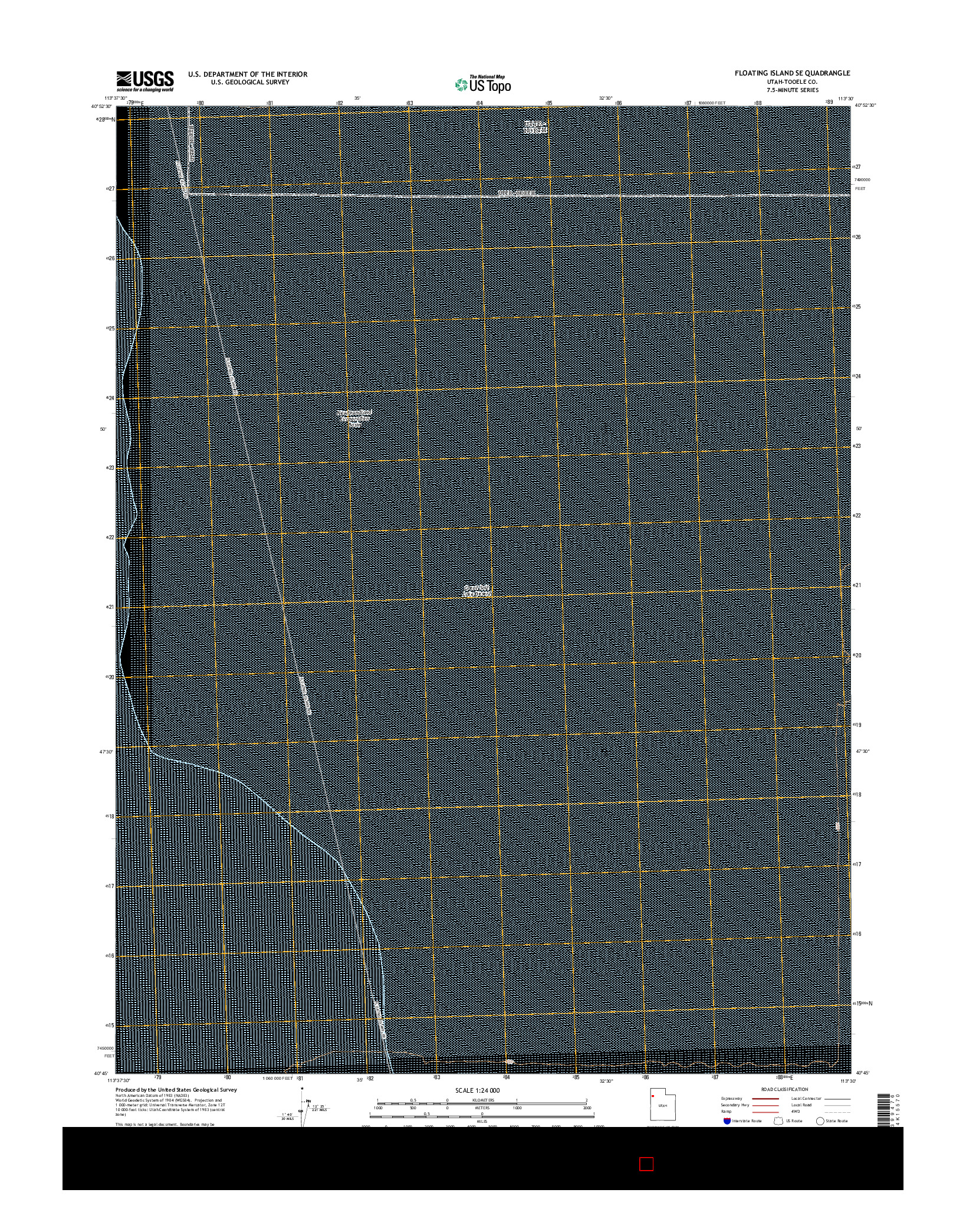 USGS US TOPO 7.5-MINUTE MAP FOR FLOATING ISLAND SE, UT 2014