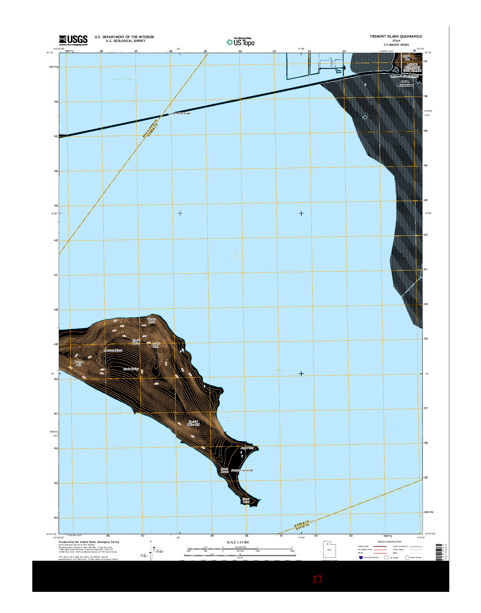 USGS US TOPO 7.5-MINUTE MAP FOR FREMONT ISLAND, UT 2014