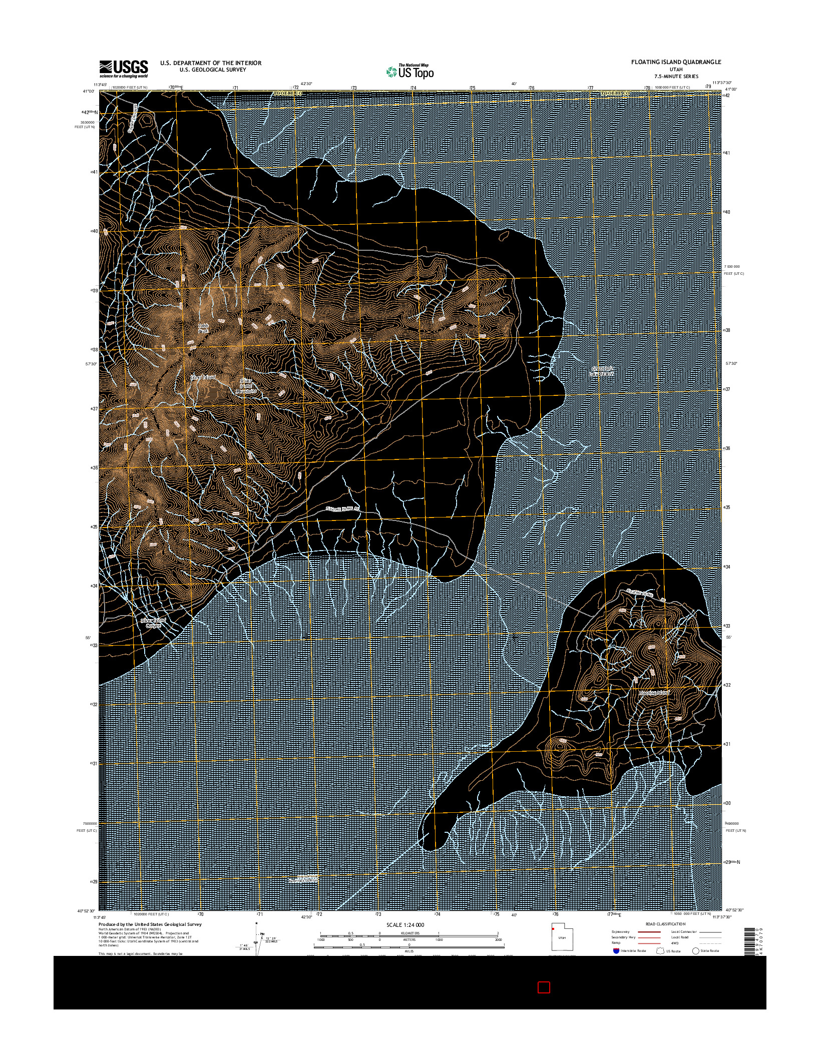 USGS US TOPO 7.5-MINUTE MAP FOR FLOATING ISLAND, UT 2014