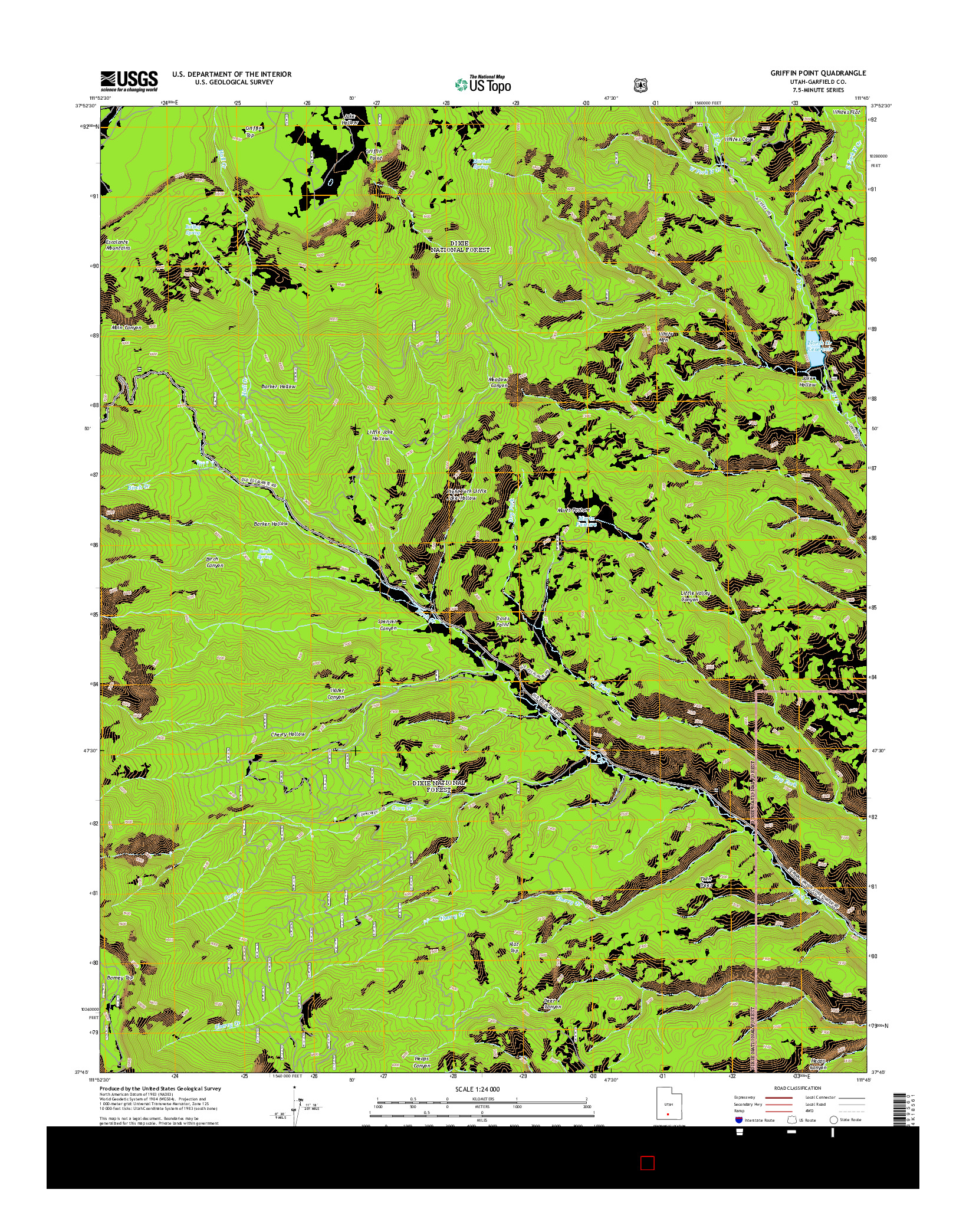 USGS US TOPO 7.5-MINUTE MAP FOR GRIFFIN POINT, UT 2014