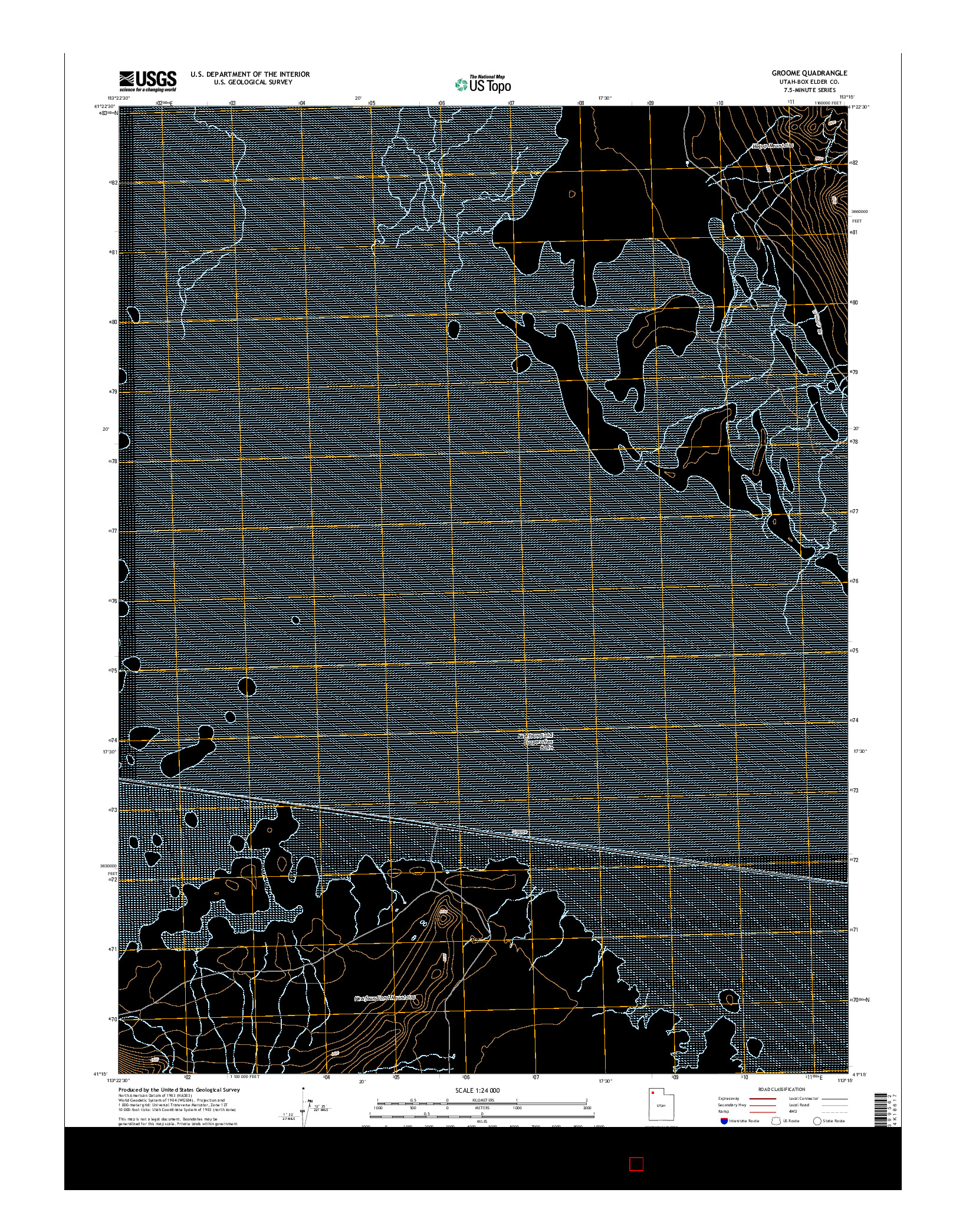 USGS US TOPO 7.5-MINUTE MAP FOR GROOME, UT 2014