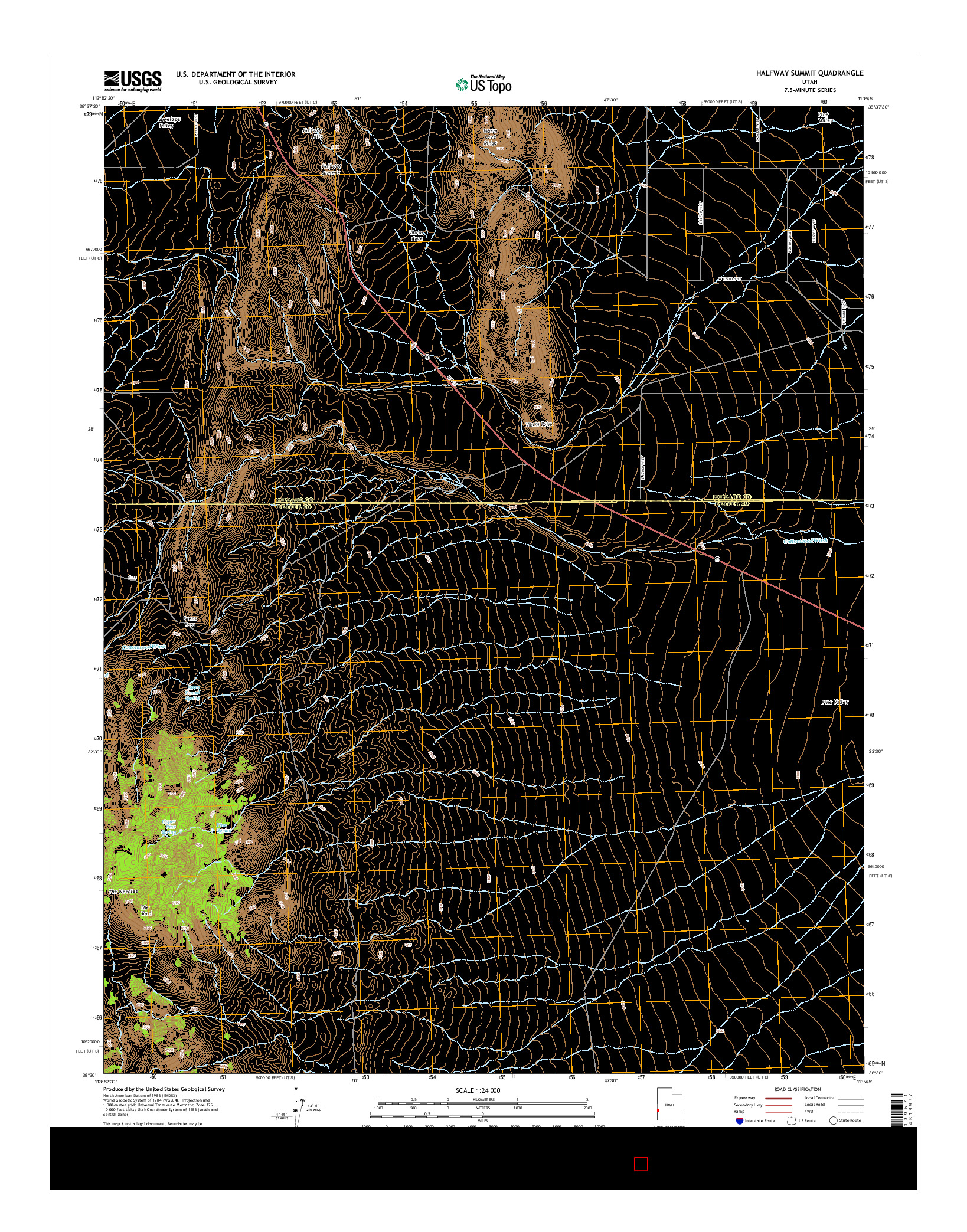 USGS US TOPO 7.5-MINUTE MAP FOR HALFWAY SUMMIT, UT 2014