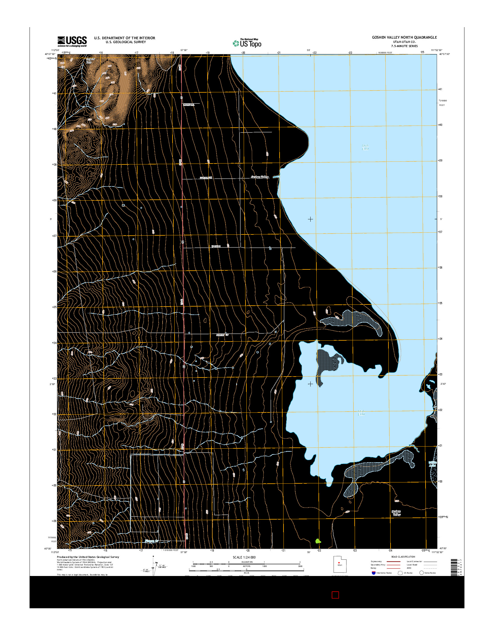 USGS US TOPO 7.5-MINUTE MAP FOR GOSHEN VALLEY NORTH, UT 2014
