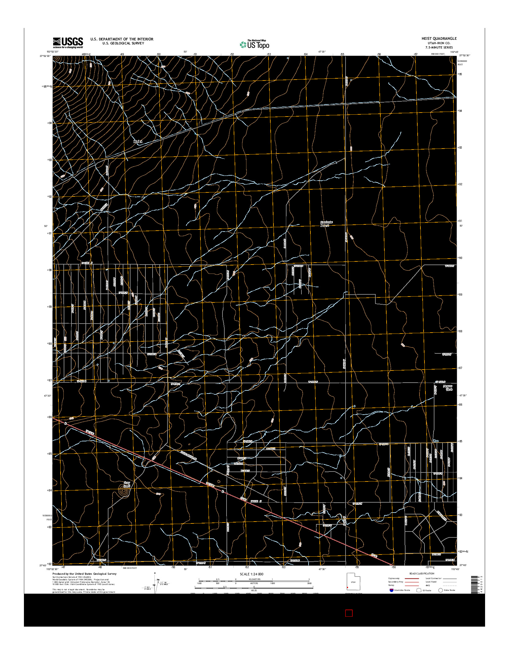 USGS US TOPO 7.5-MINUTE MAP FOR HEIST, UT 2014