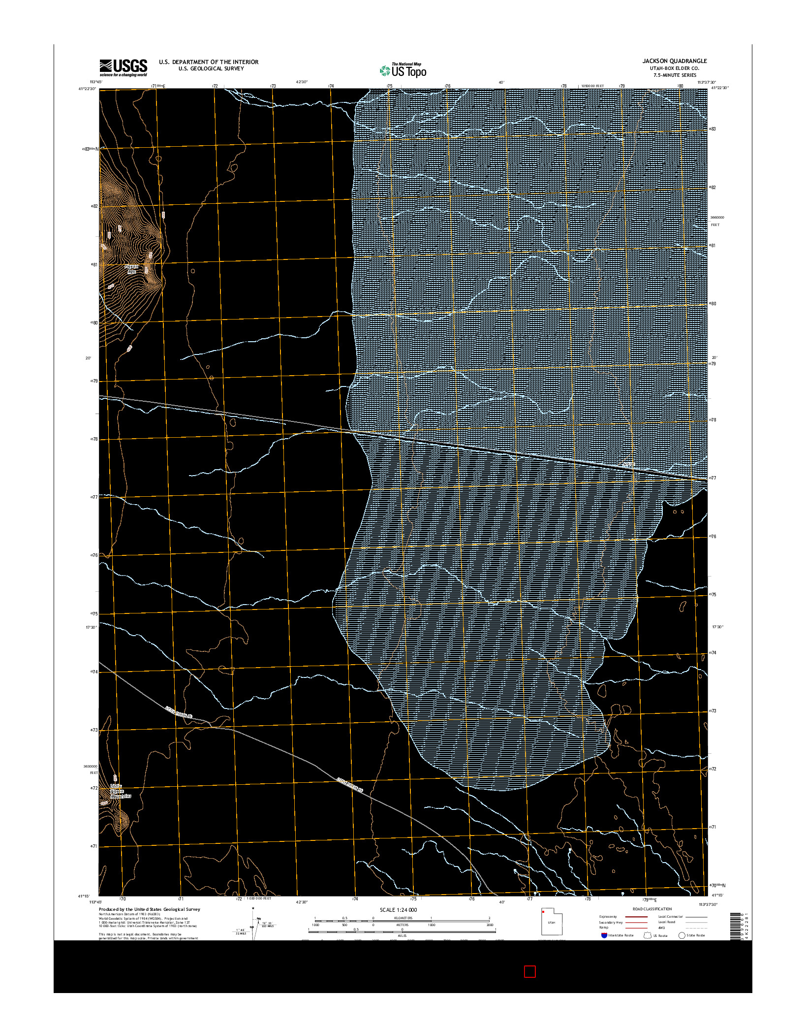 USGS US TOPO 7.5-MINUTE MAP FOR JACKSON, UT 2014